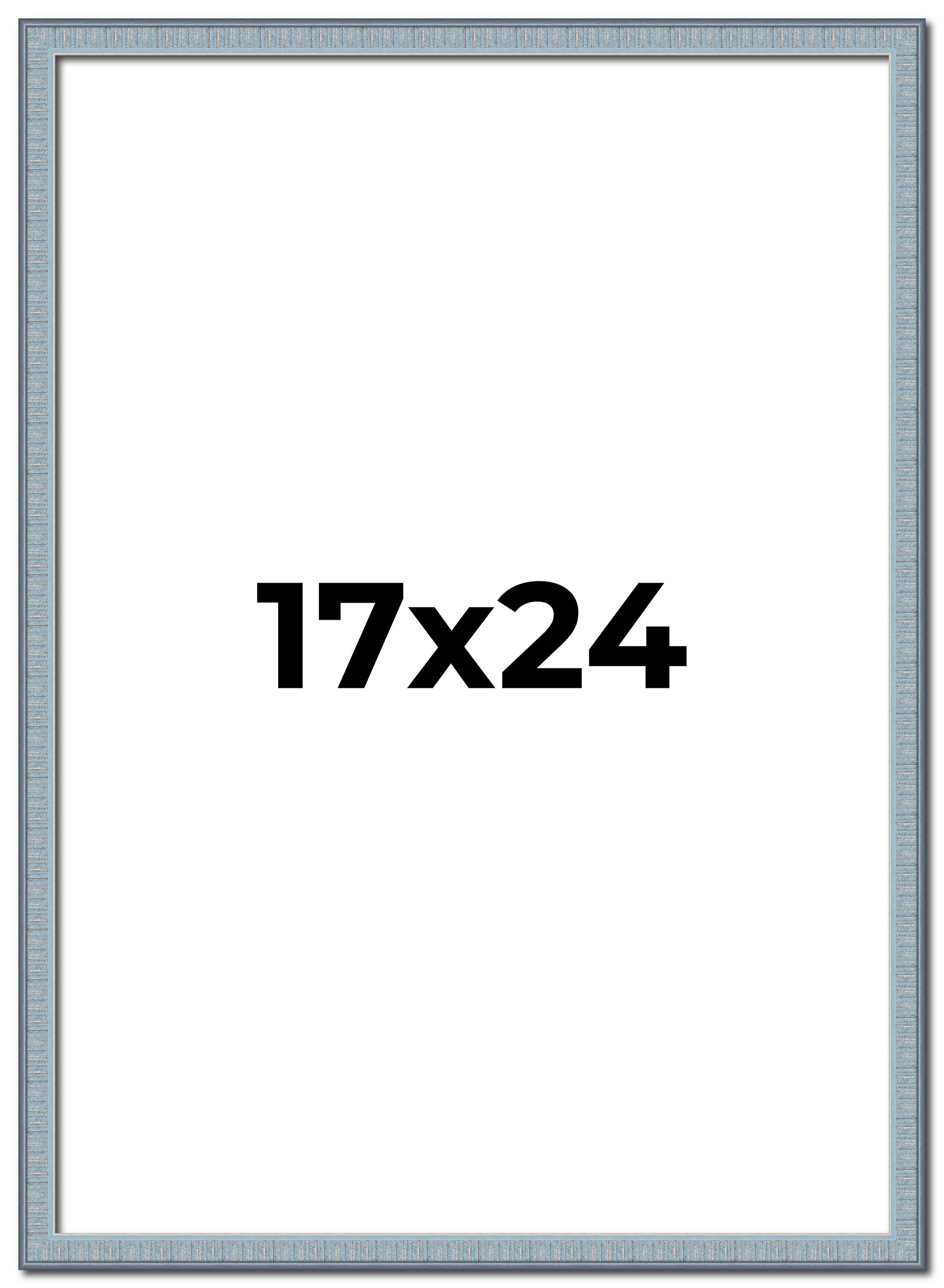 17×24 Frame Rustic Sky Blue Solid Wood Picture Frame | 0.75 Inch Moulding Width