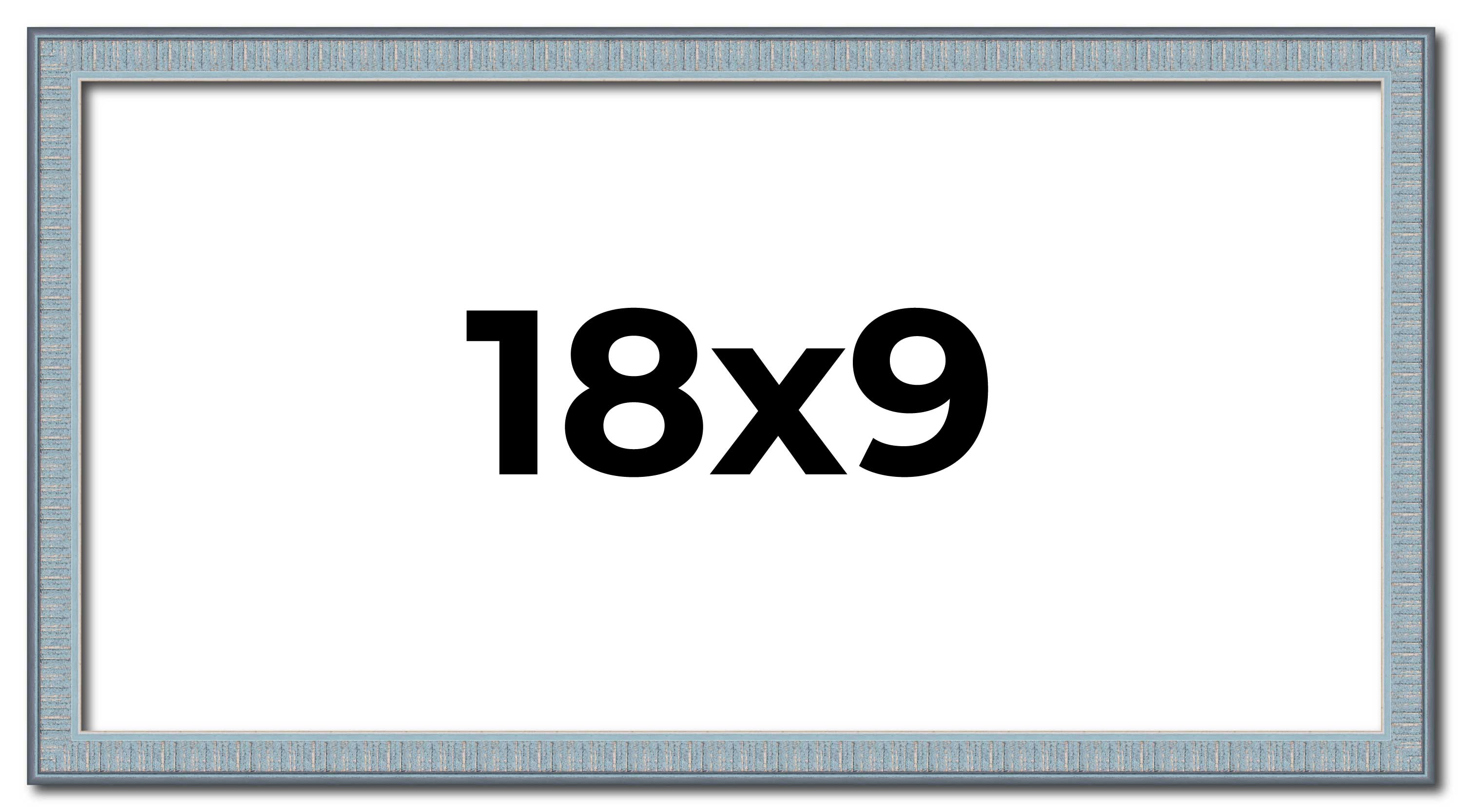 18×9 Frame Blue Scuffed Farm Board Solid Wood Picture Frame Width 0.75 Inches |