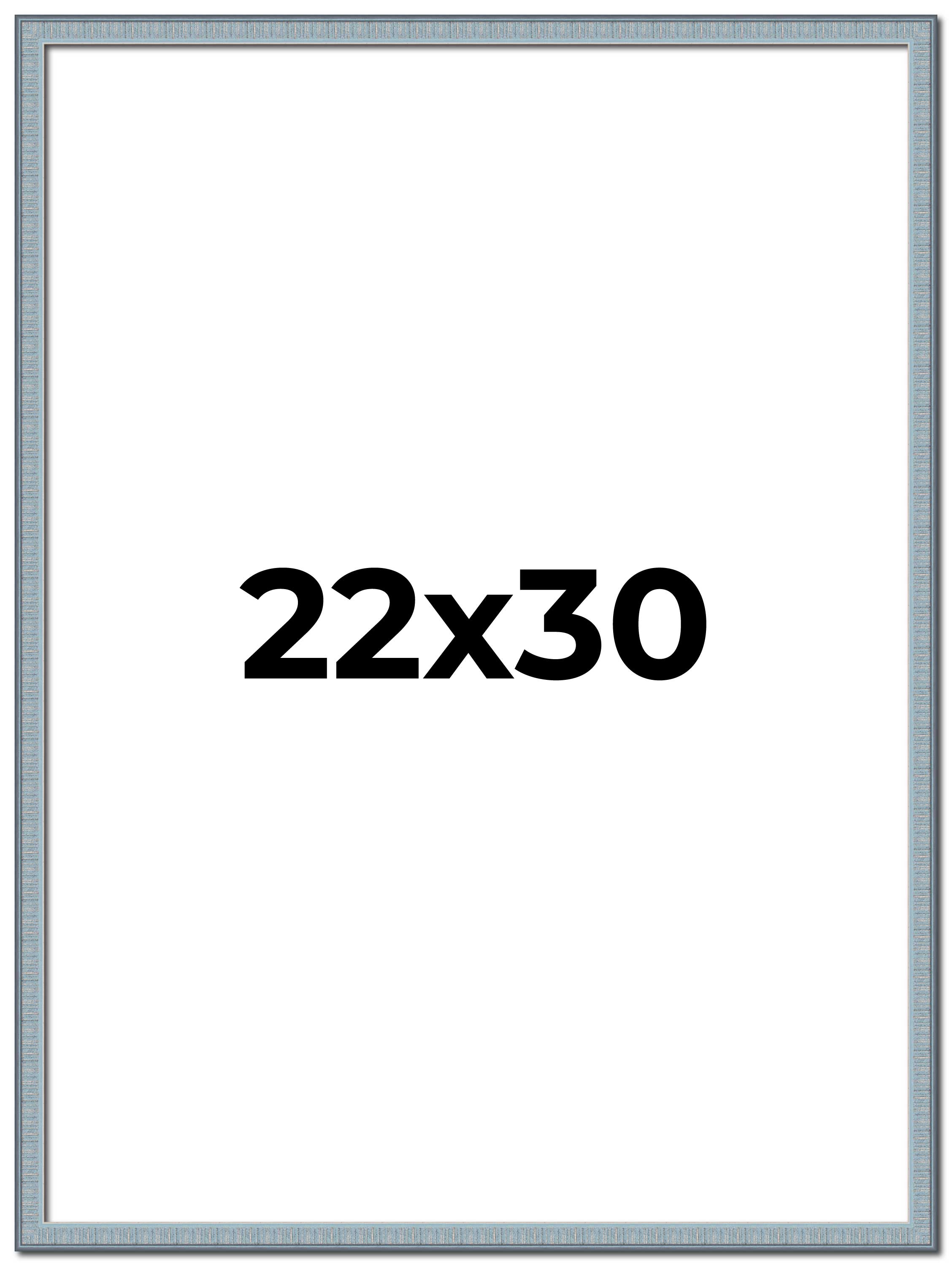 22×30 Frame Rustic Sky Blue Solid Wood Picture Frame | 0.75 Inch Moulding Width