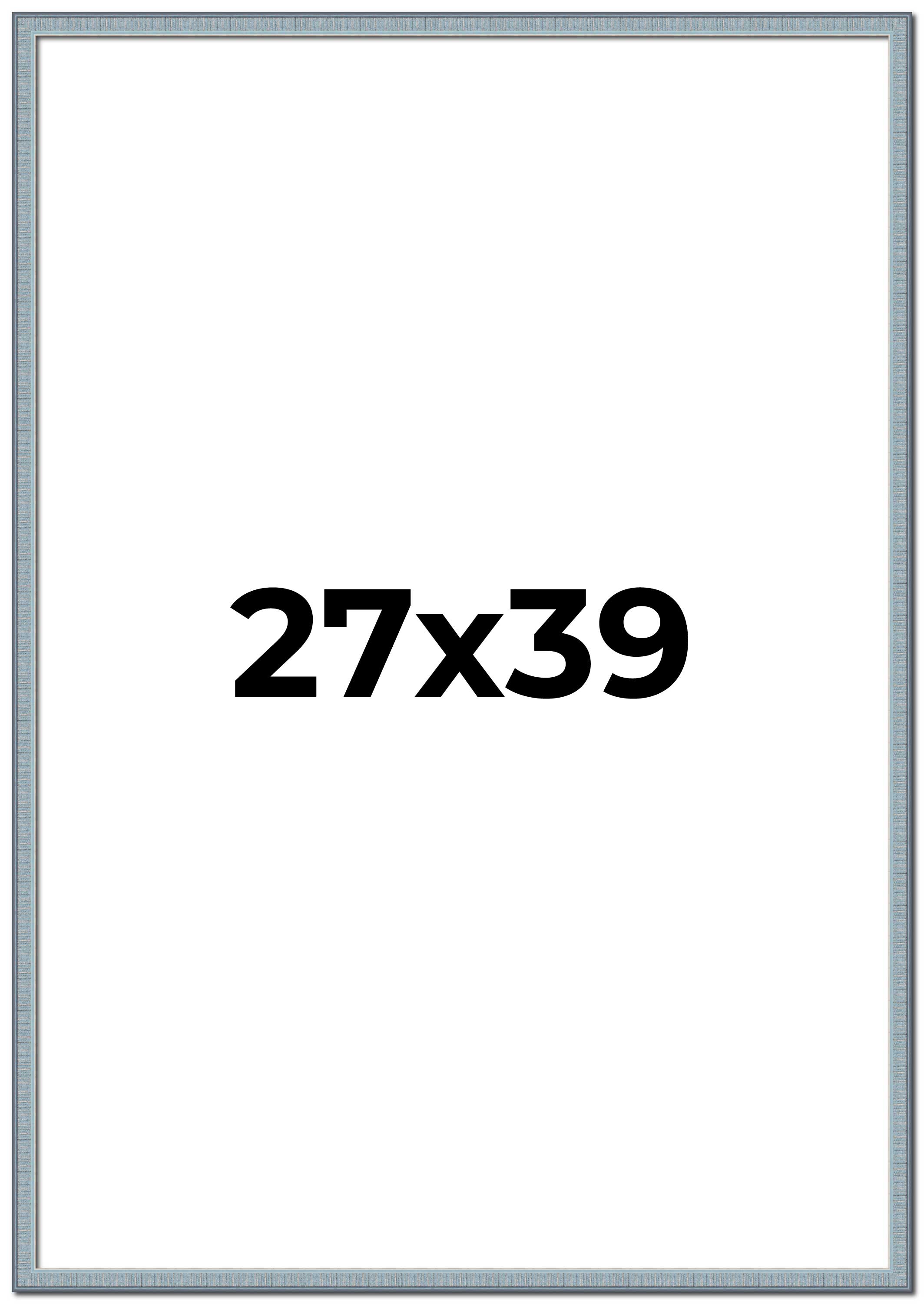 27×39 Frame Rustic Sky Blue Solid Wood Picture Frame | 0.75 Inch Moulding Width