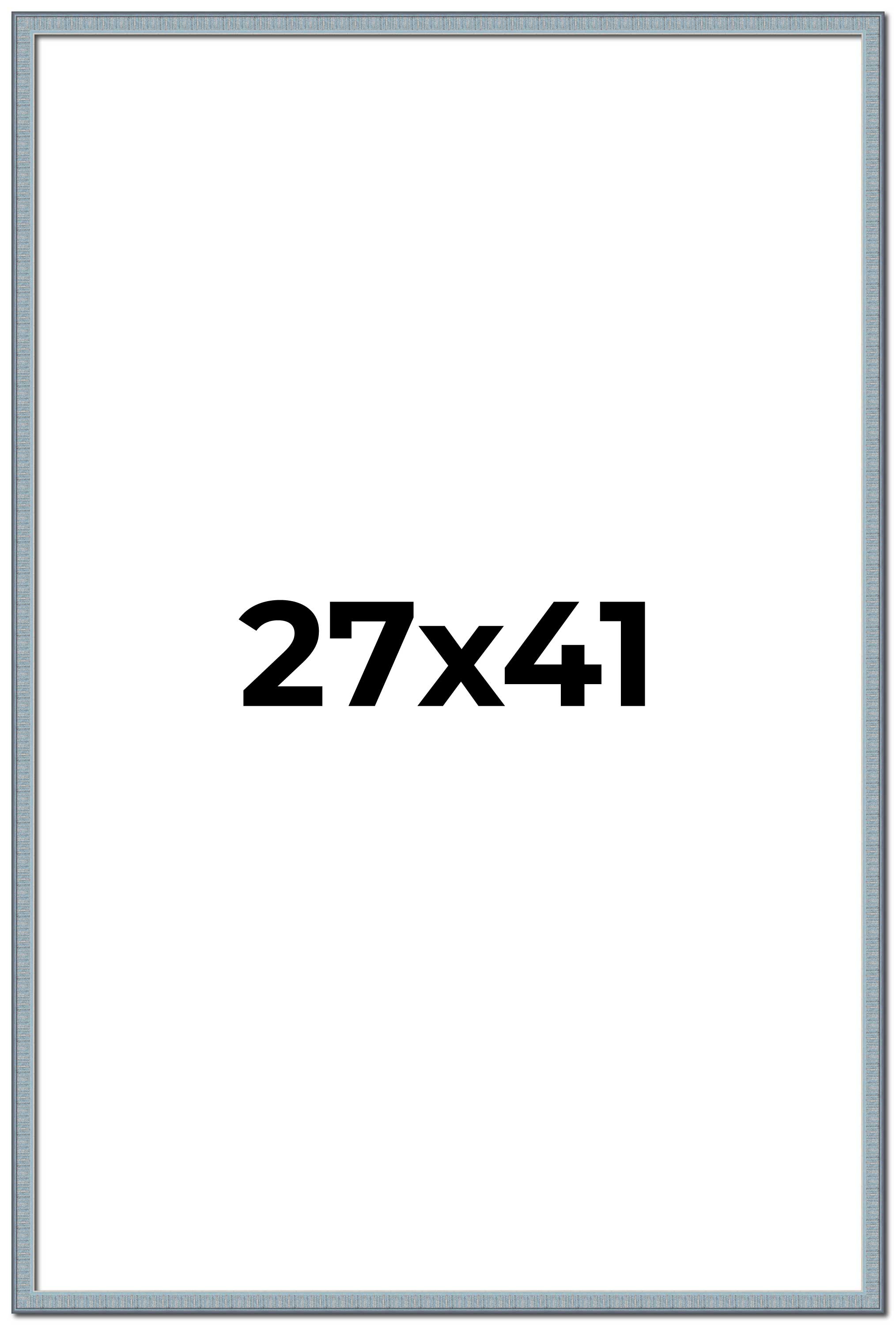 27×41 Frame Blue Picture Frame Complete Modern Photo Frame UV Acrylic, Acid Free
