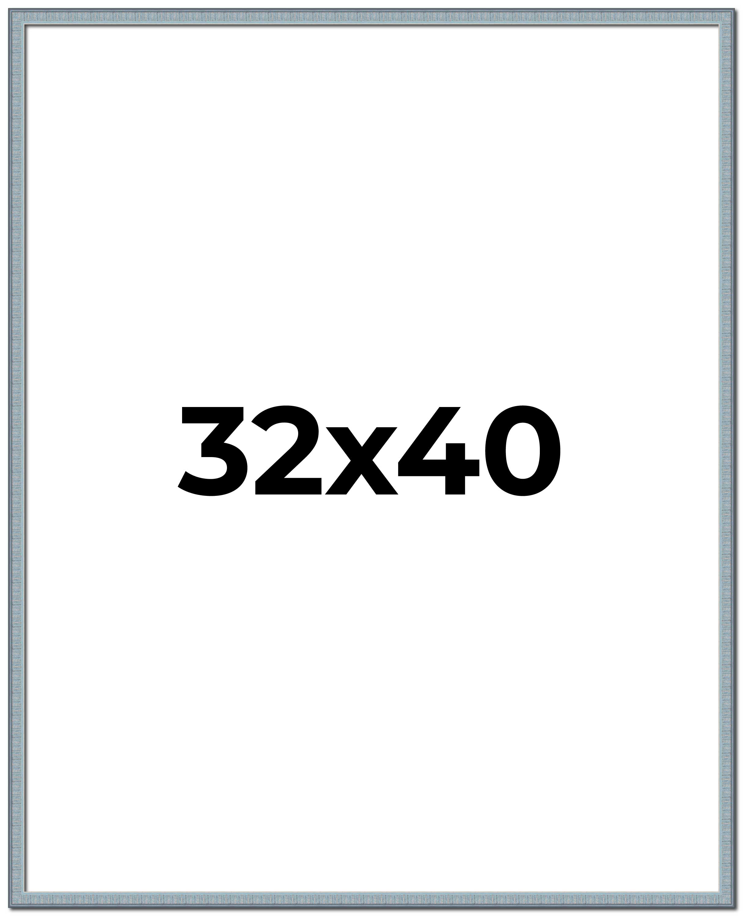 32×40 Frame Blue Picture Frame Complete Modern Photo Frame UV Acrylic, Acid Free