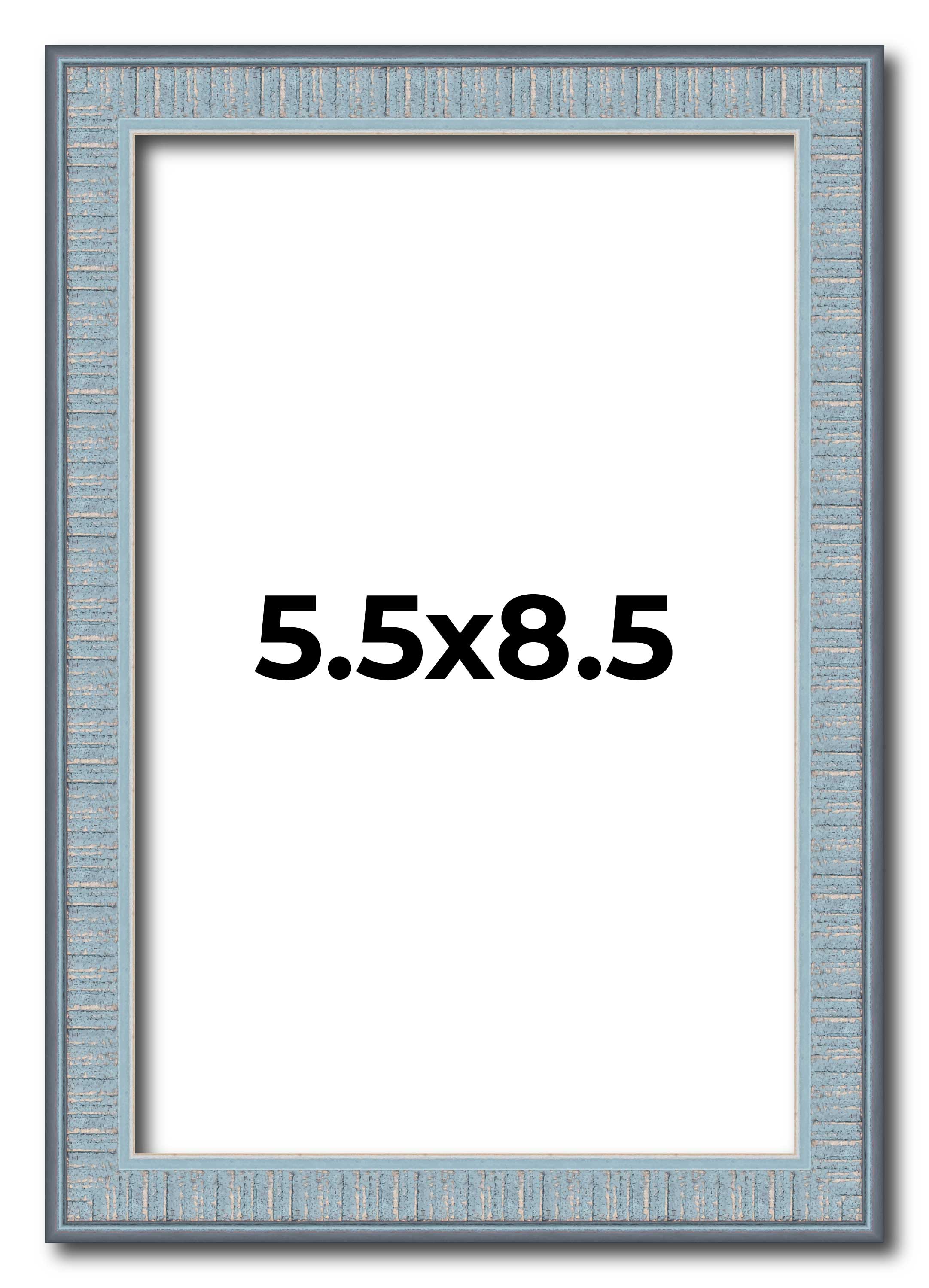 5.5x8.5 Frame Blue Picture Frame Photo Frame UV Acrylic Wood Certificate Frame
