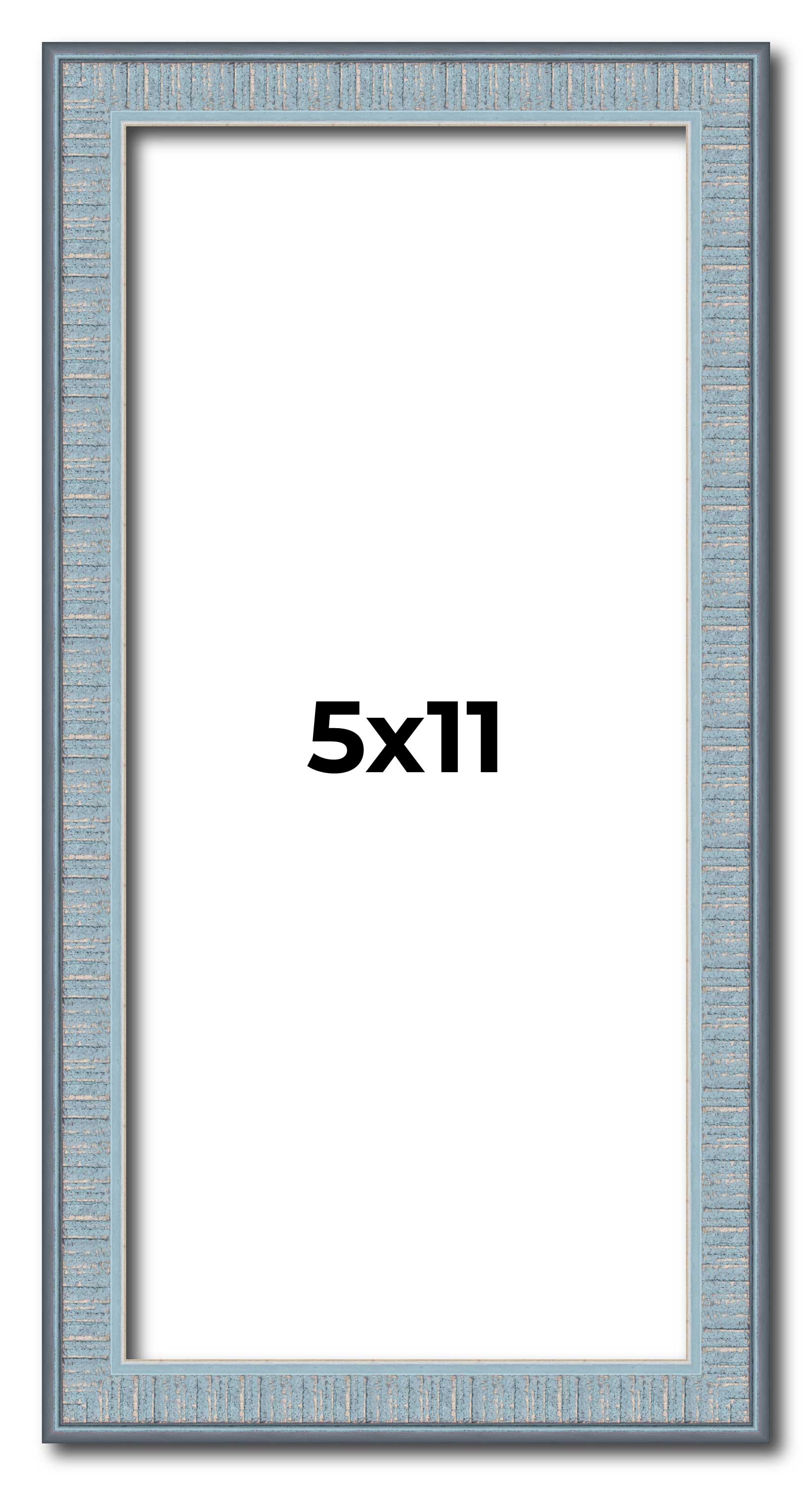 5x11 Frame Blue Picture Frame Complete Modern Photo Frame UV Acrylic ...