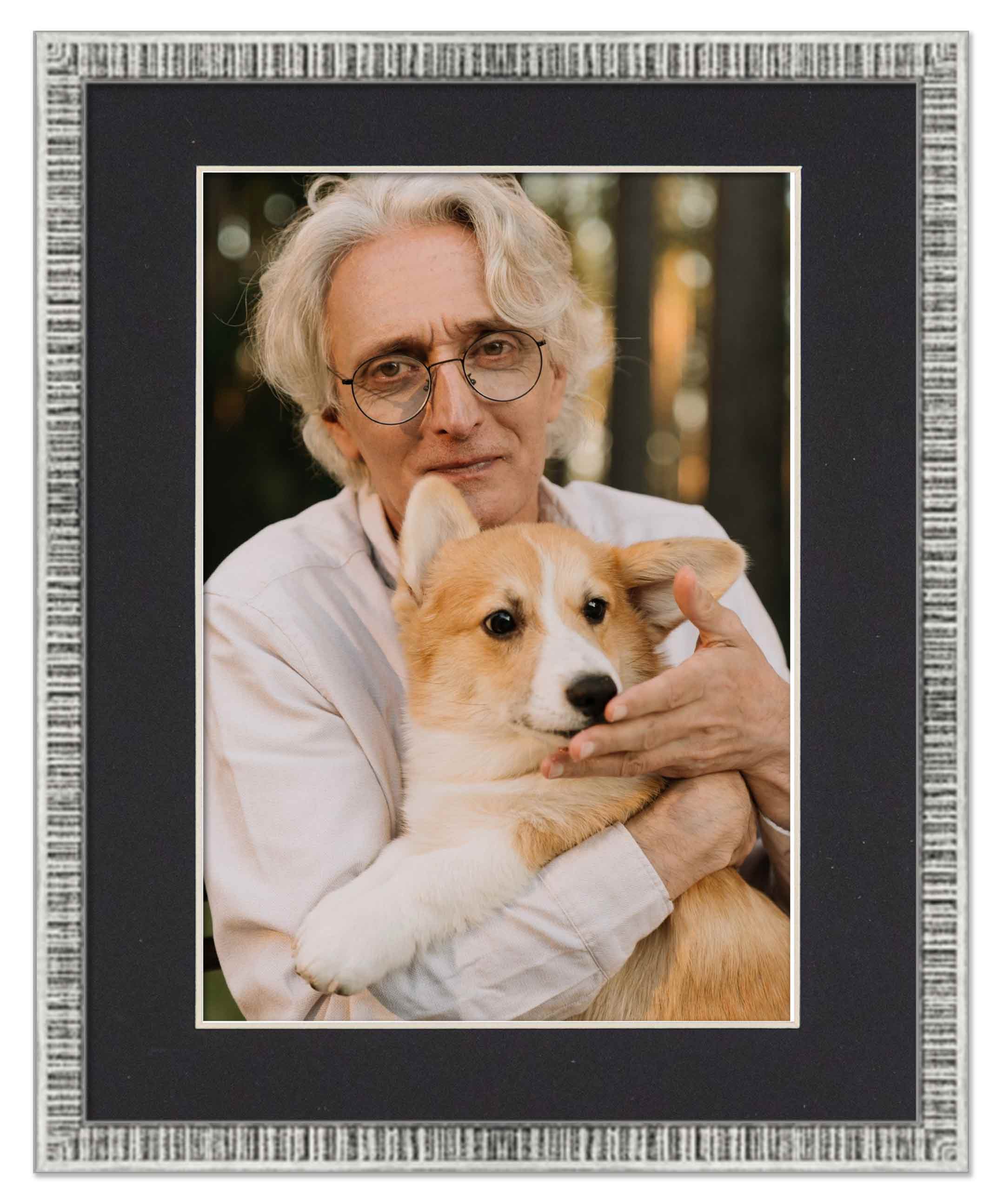 12x18 Frame Silver With White Picture Mat For 12x18 Photo - Silver 18x24 Frame T detailed image 4