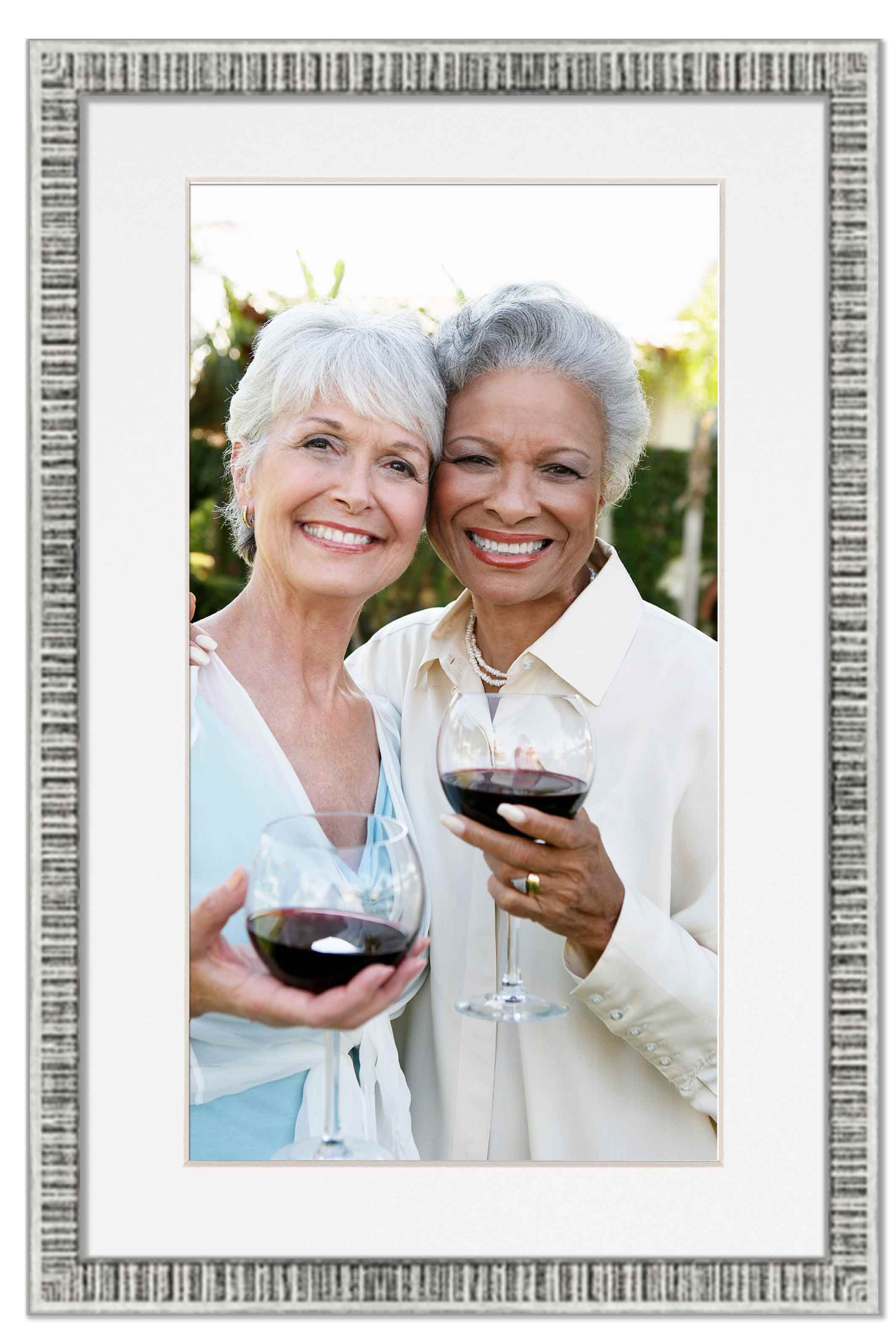 12x18 Frame Silver With White Picture Mat For 12x18 Photo - Silver 18x24 Frame T detailed image 2
