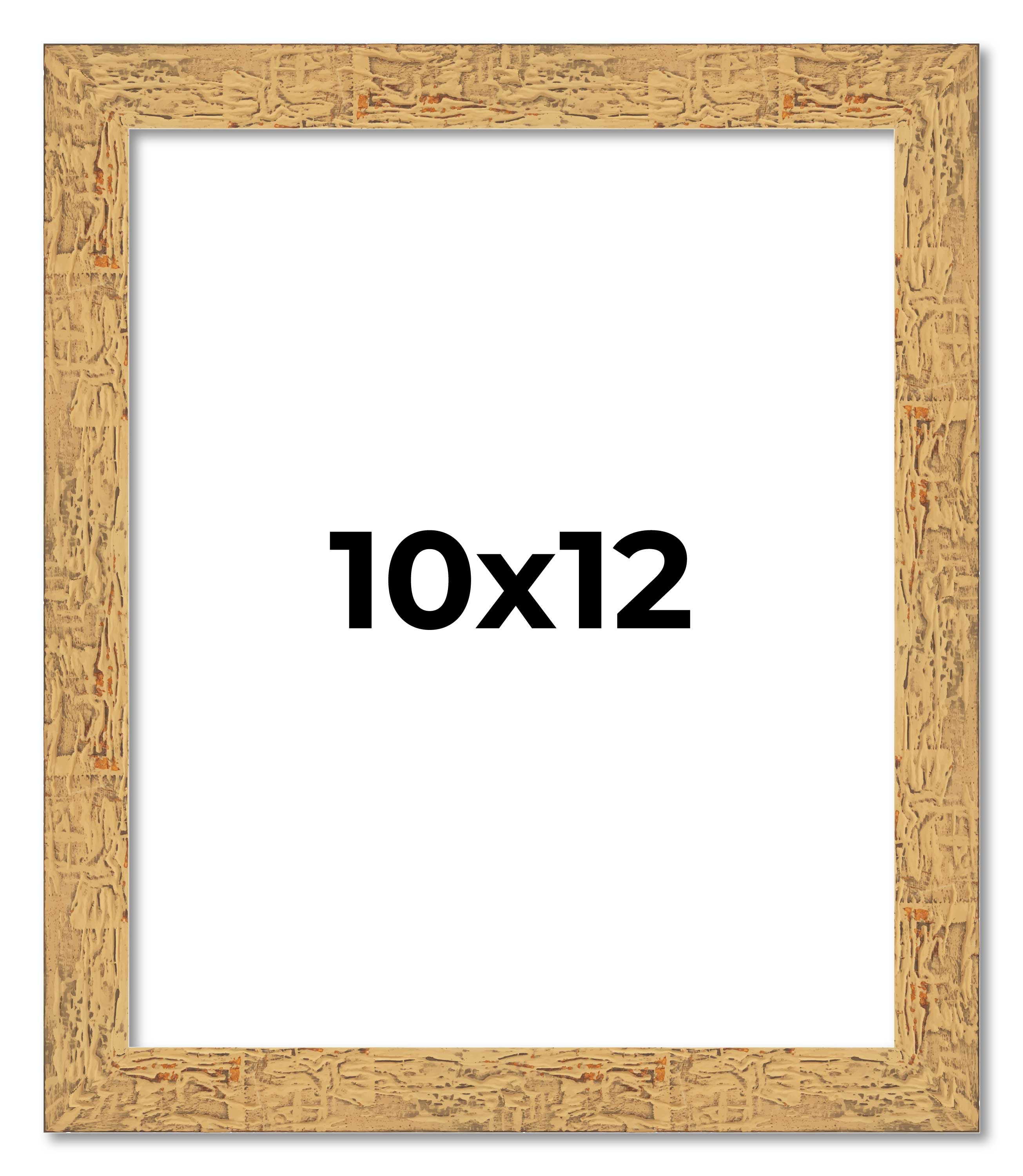 10×12 Frame Beige Real Wood Picture Frame Width 1.25 inches | Interior Frame Dep