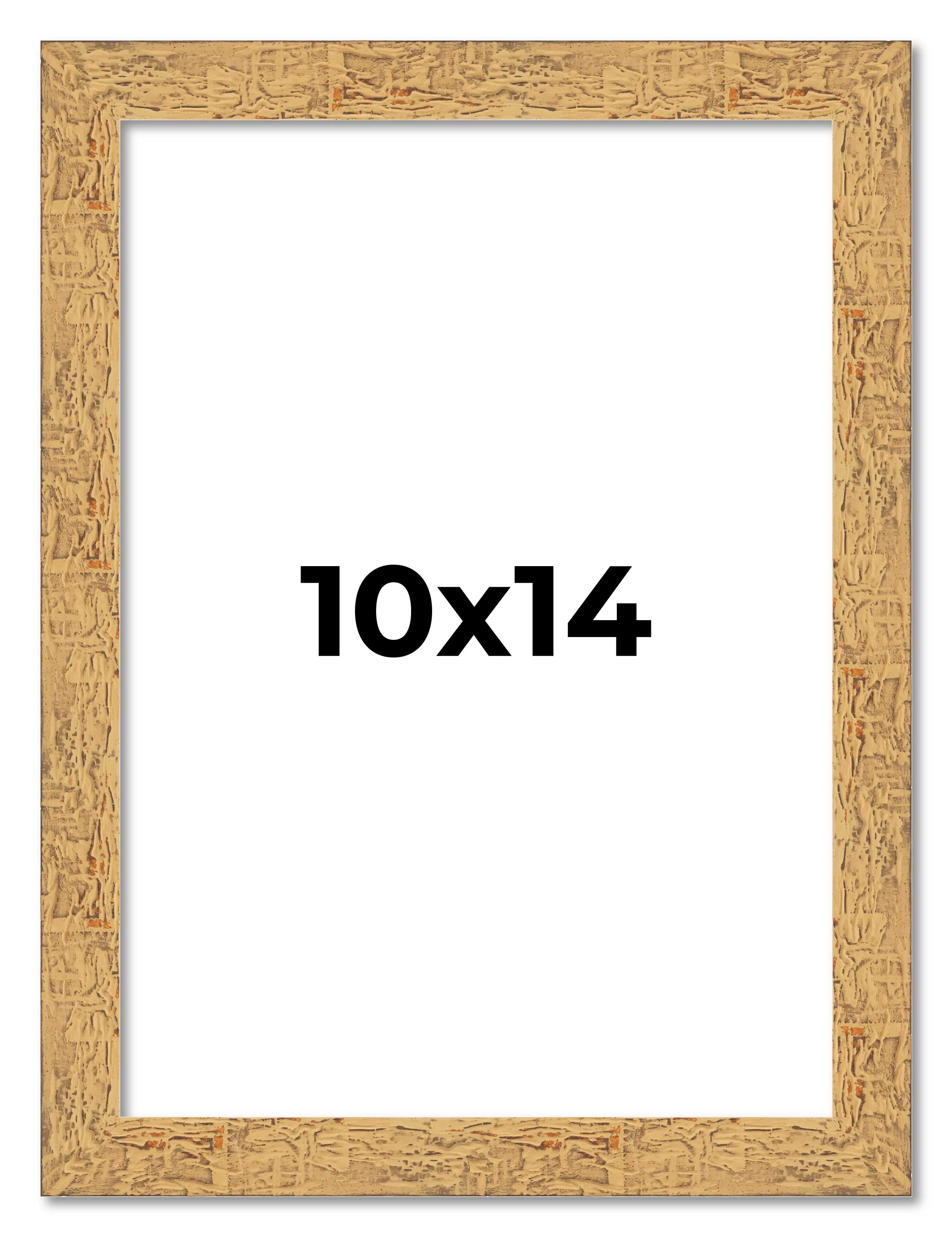 10x14 Frame Beige Real Wood Picture Frame Width 1.25 inches | Interior Frame Dep main product image