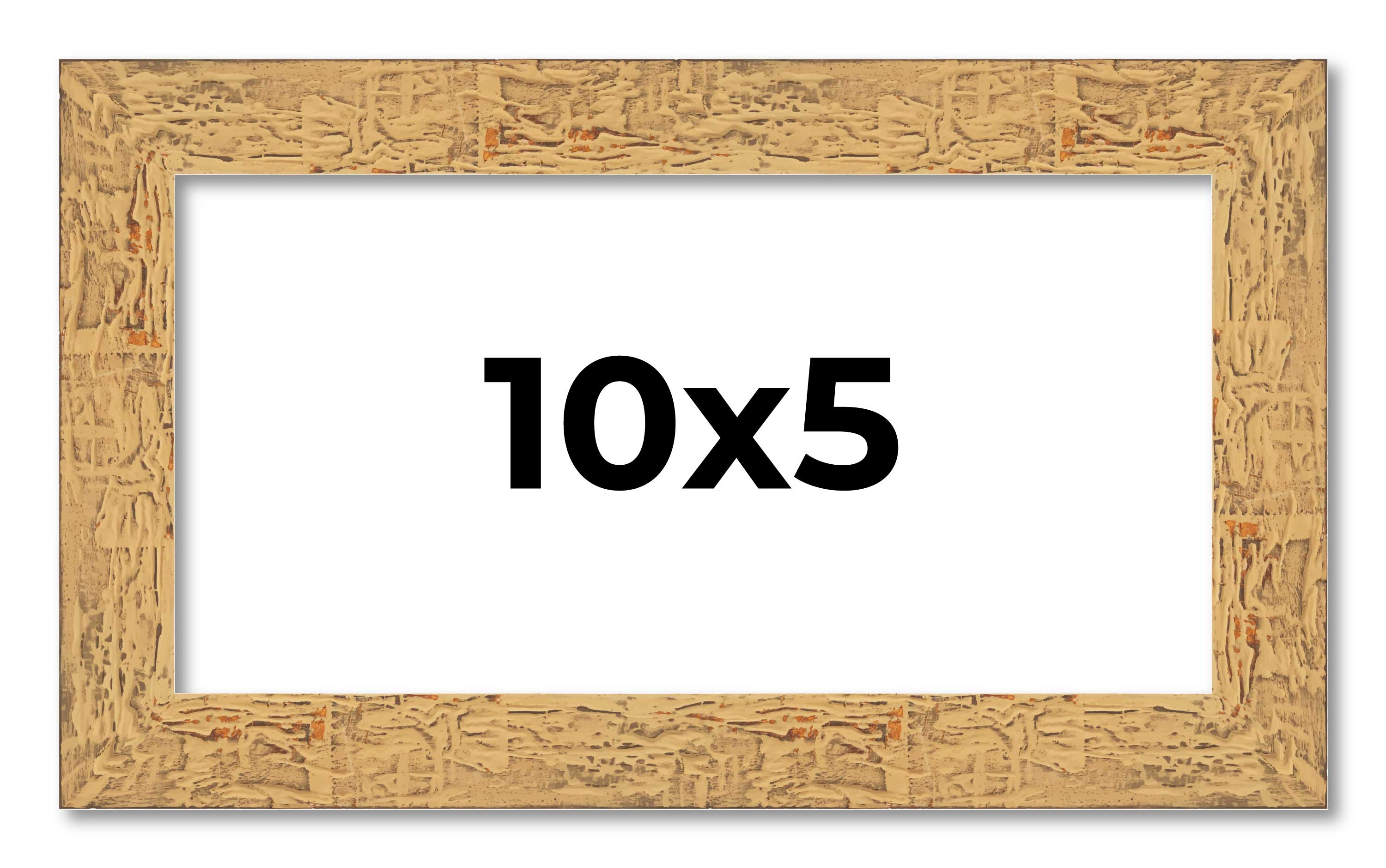 10×5 Frame Beige Real Wood Picture Frame Width 1.25 inches | Interior Frame Dept