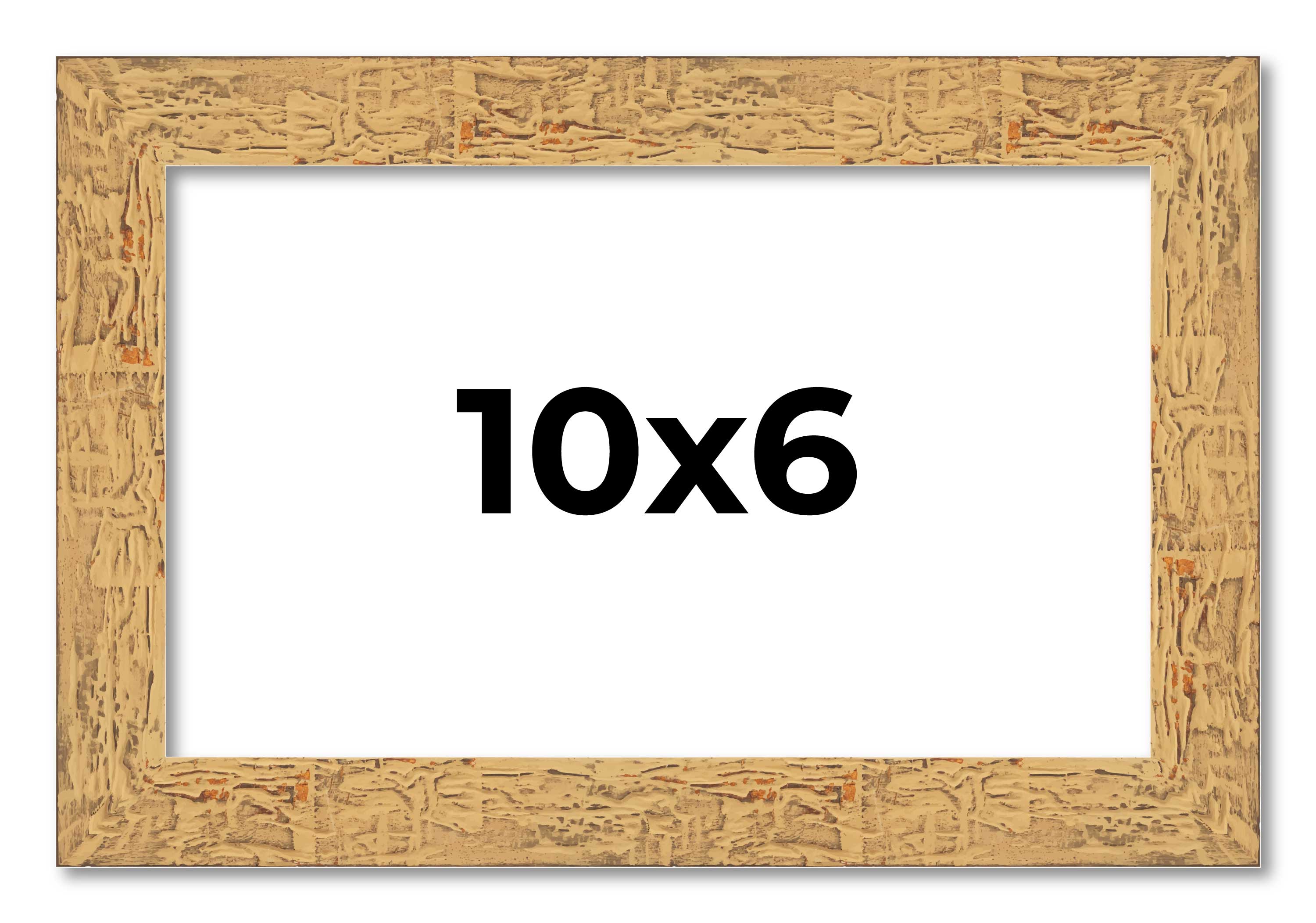 10x6 Frame Beige Real Wood Picture Frame Width 1.25 inches | Interior Frame Dept main product image
