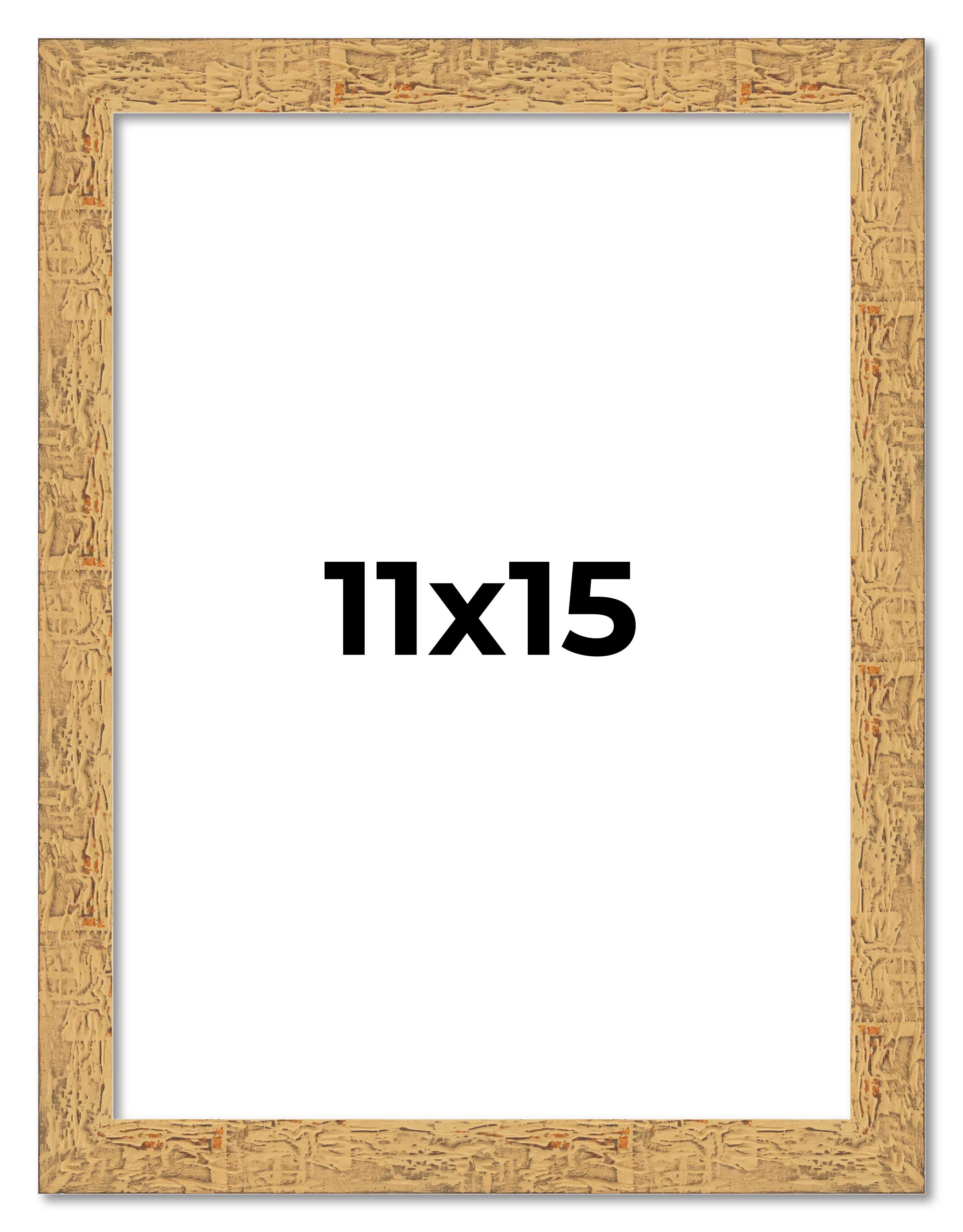 11x15 Frame Beige Real Wood Picture Frame Width 1.25 inches | Interior Frame Dep main product image
