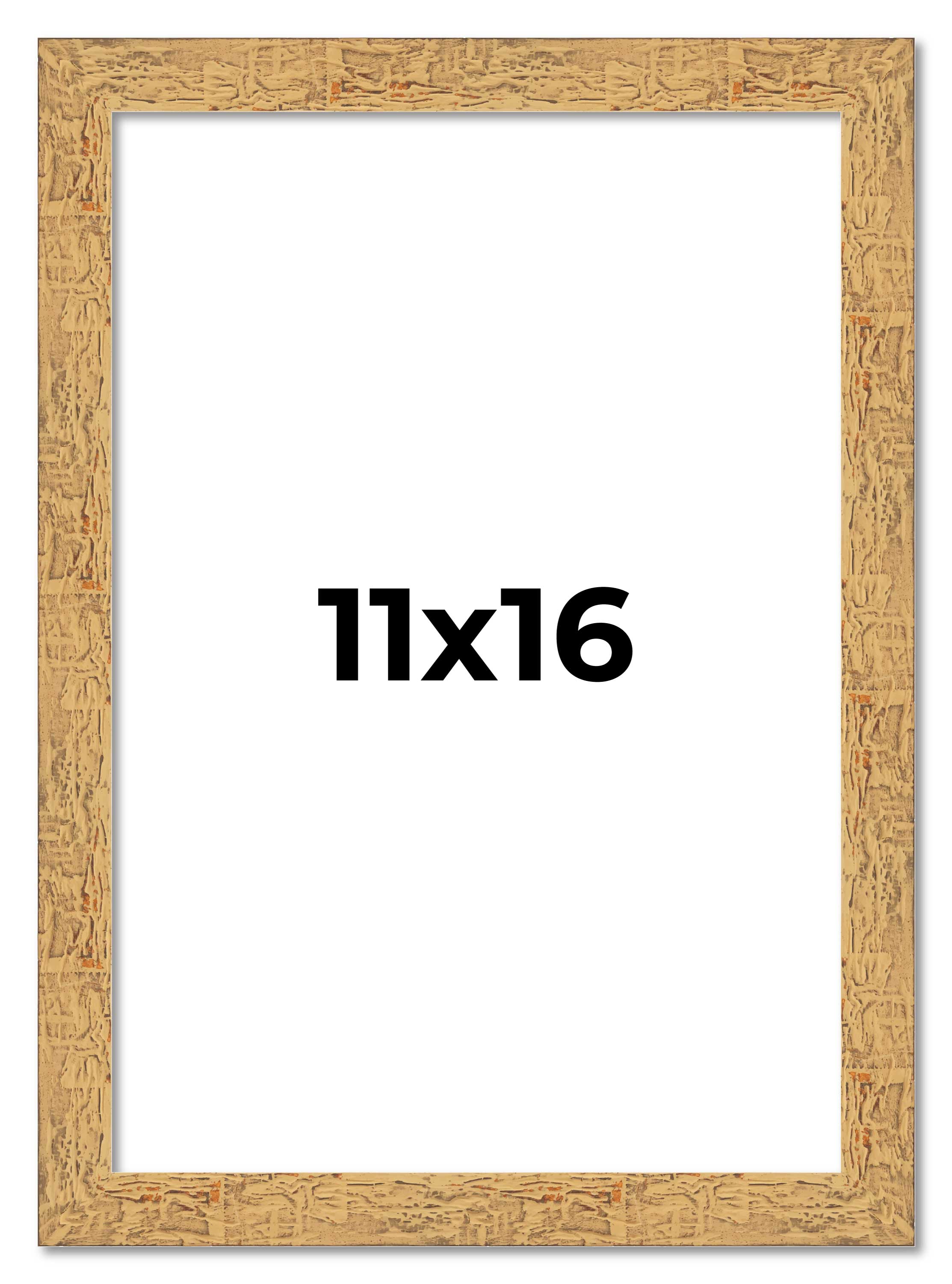 11x16 Rahmen Beige Echtholz Bilderrahmen Breite 1,25 cm | Innenrahmen Dep