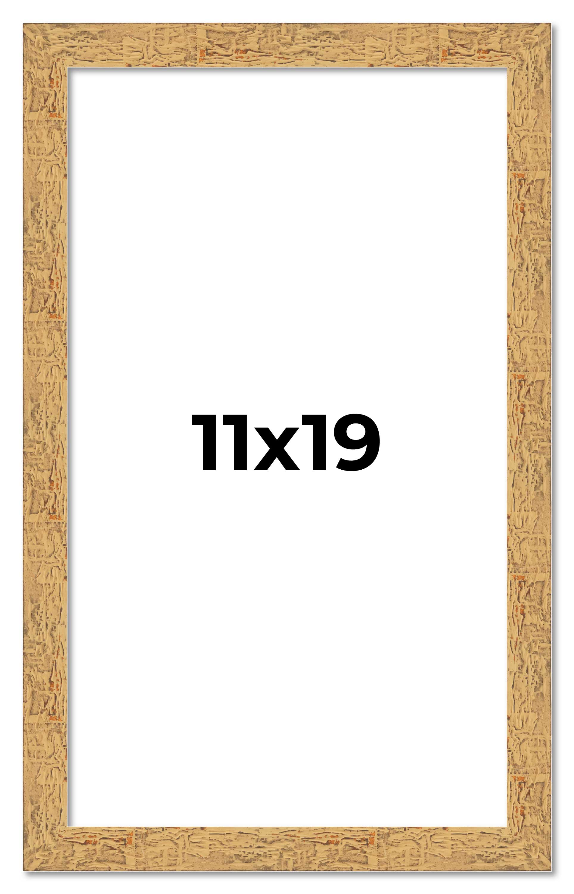 11x19 Frame Beige Real Wood Picture Frame Width 1.25 inches | Interior Frame Dep main product image