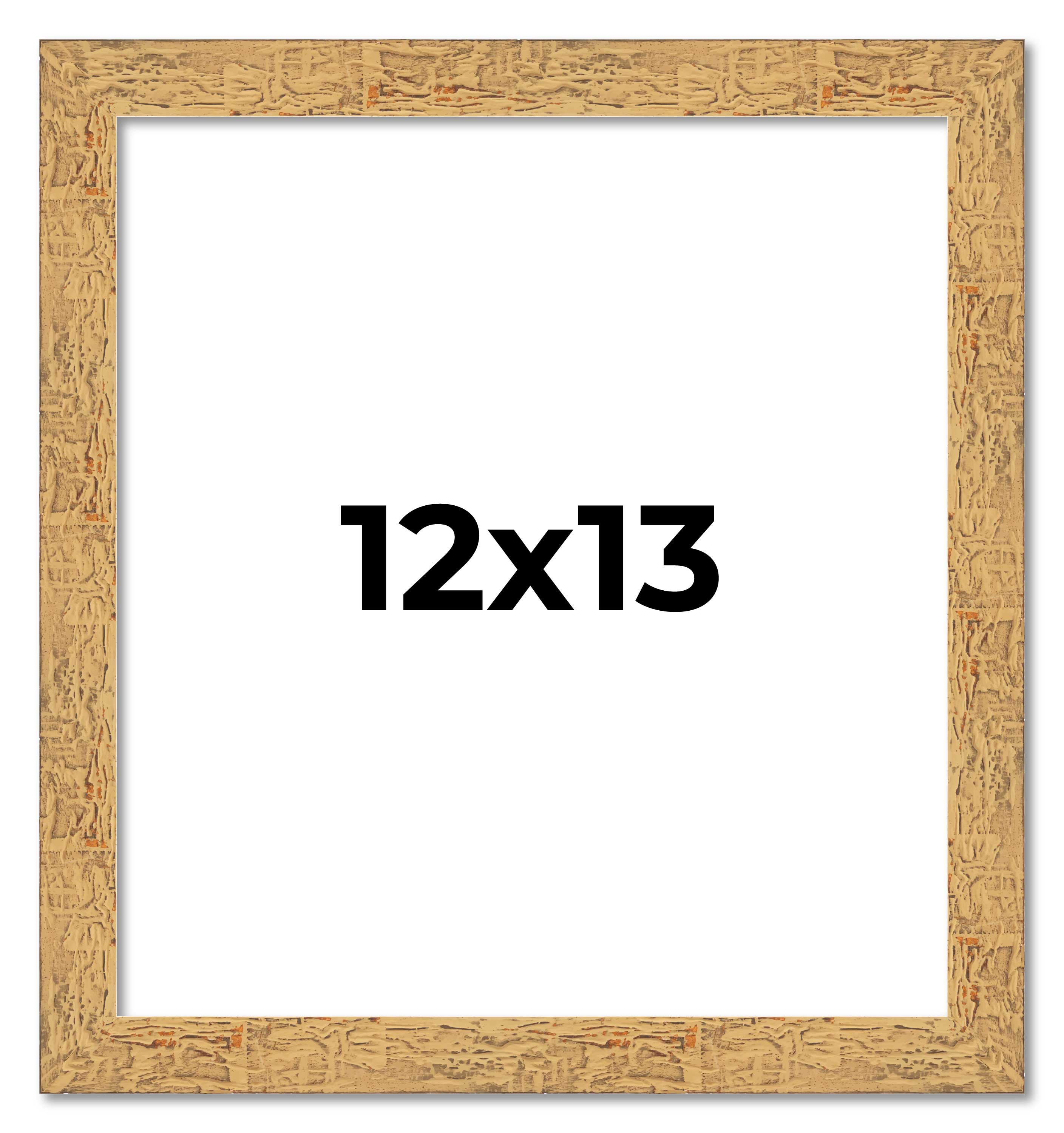 12x13 Frame Beige Real Wood Picture Frame Width 1.25 inches | Interior Frame Dep main product image