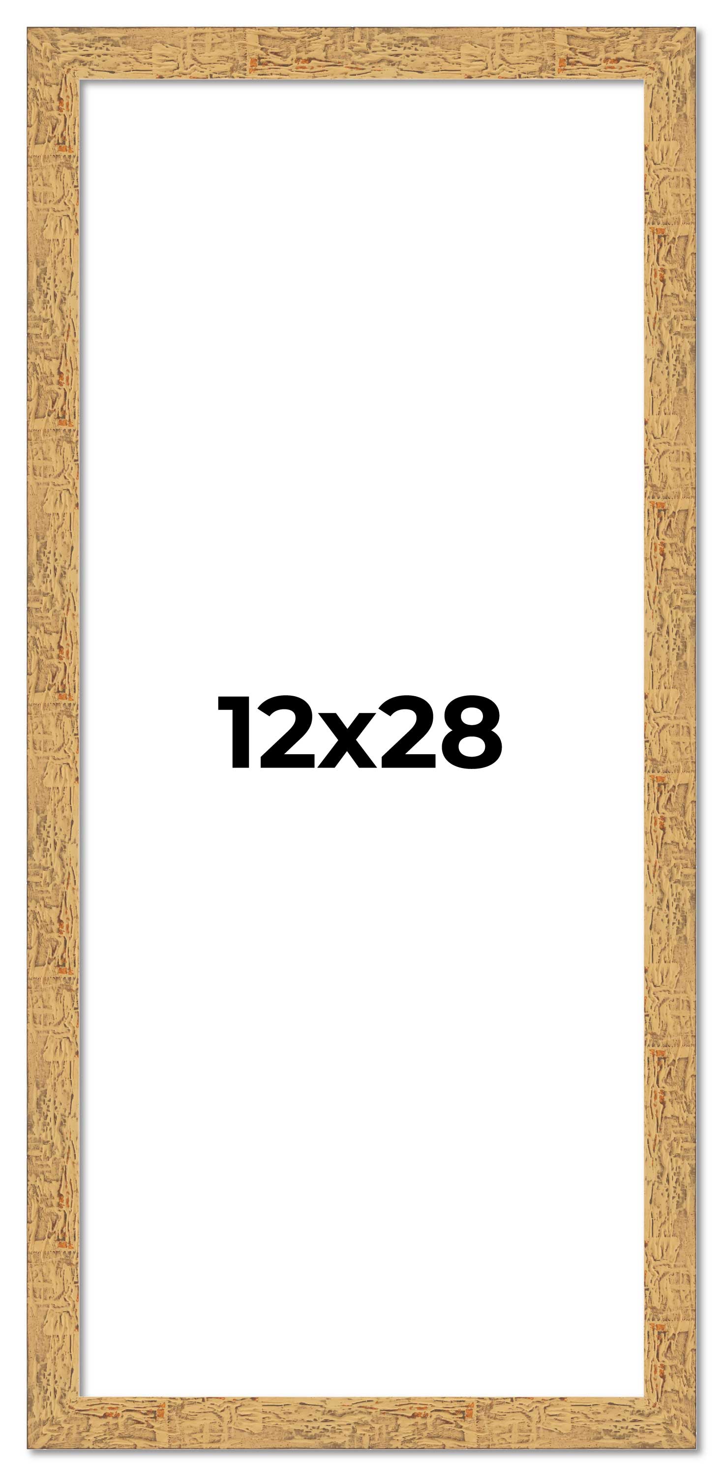 12x28 Frame Beige Real Wood Picture Frame Width 1.25 inches | Interior Frame Dep main product image