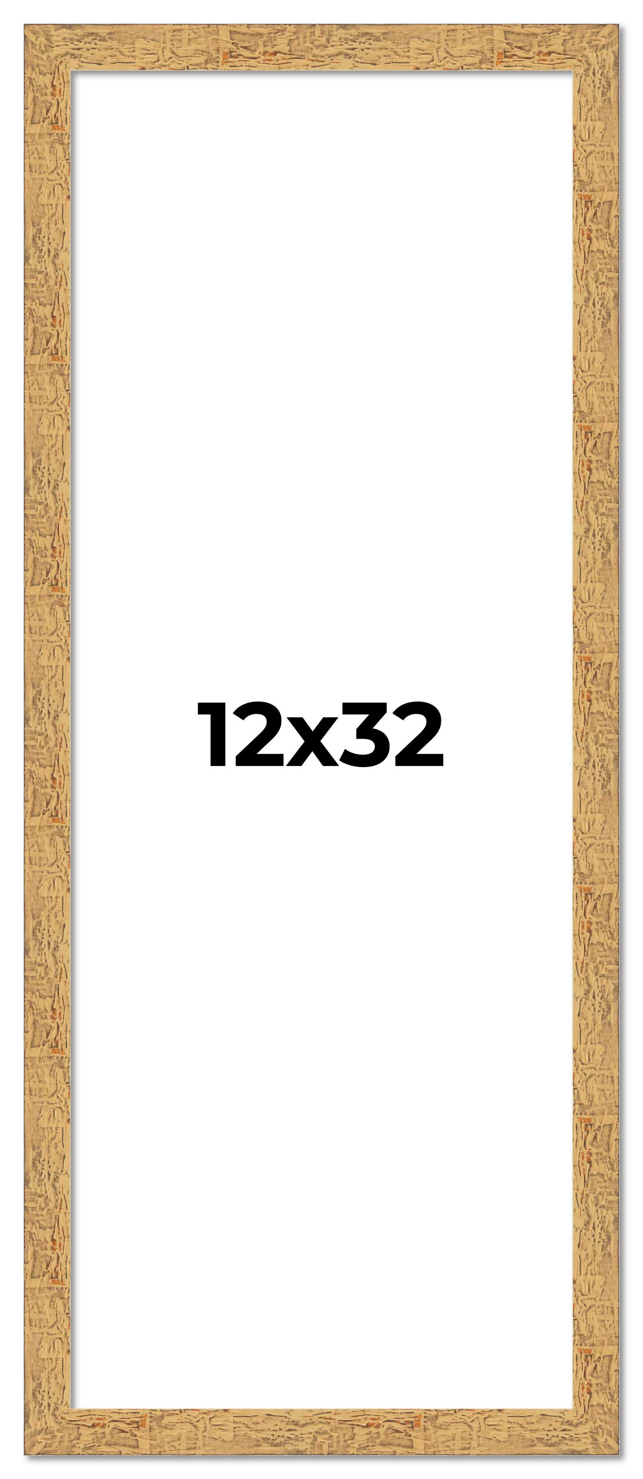 12x32 Frame Beige Real Wood Picture Frame Width 1.25 inches | Interior Frame Dep main product image