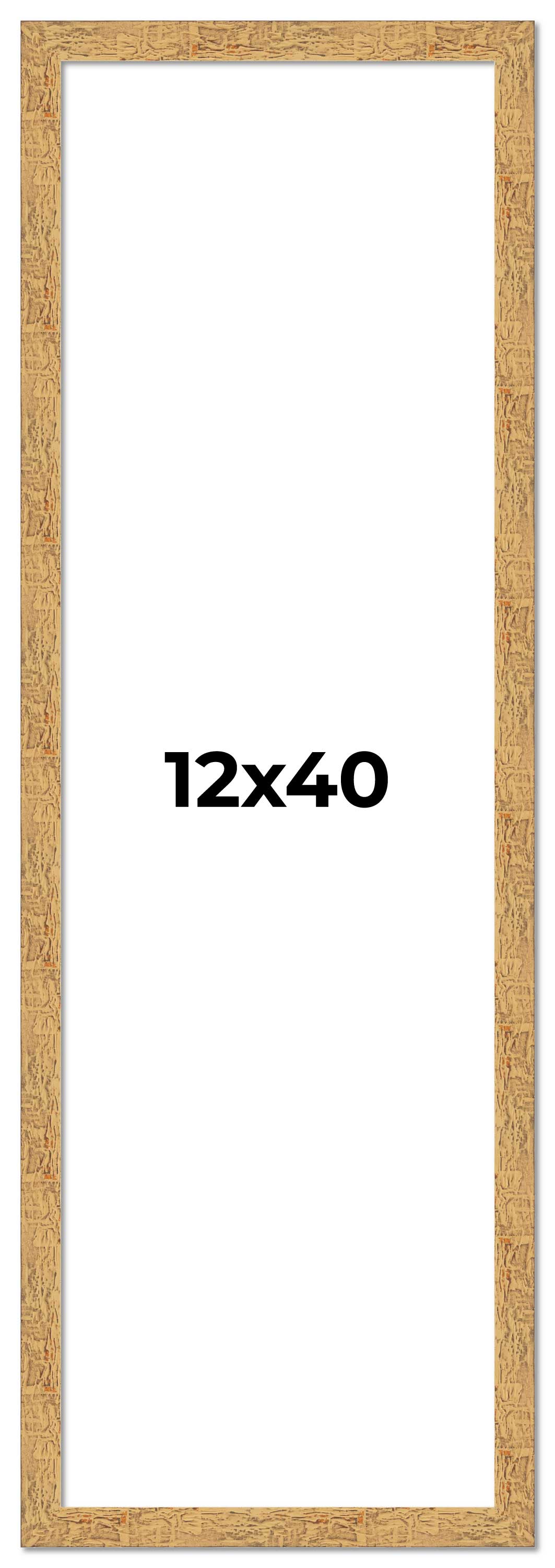 12x40 Frame Beige Real Wood Picture Frame Width 1.25 inches | Interior Frame Dep main product image