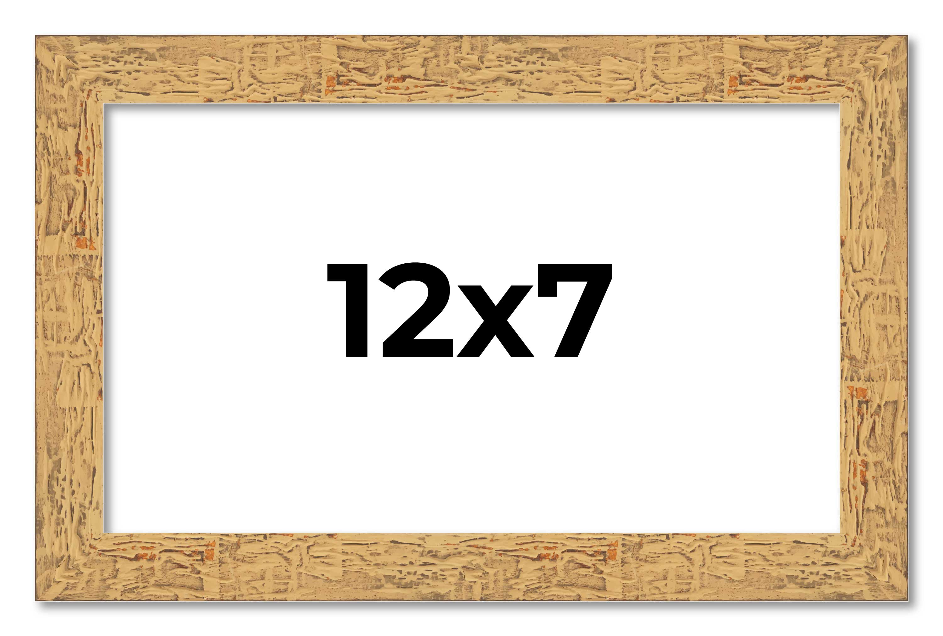 12x7 Frame Beige Real Wood Picture Frame Width 1.25 inches | Interior Frame Dept main product image