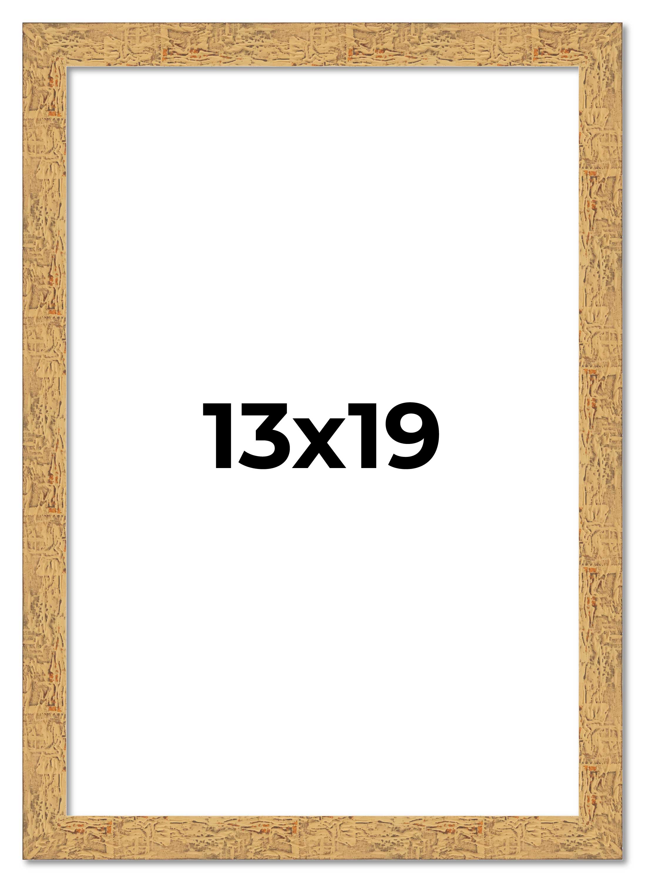 13x19 Frame Beige Real Wood Picture Frame Width 1.25 inches | Interior Frame Dep main product image