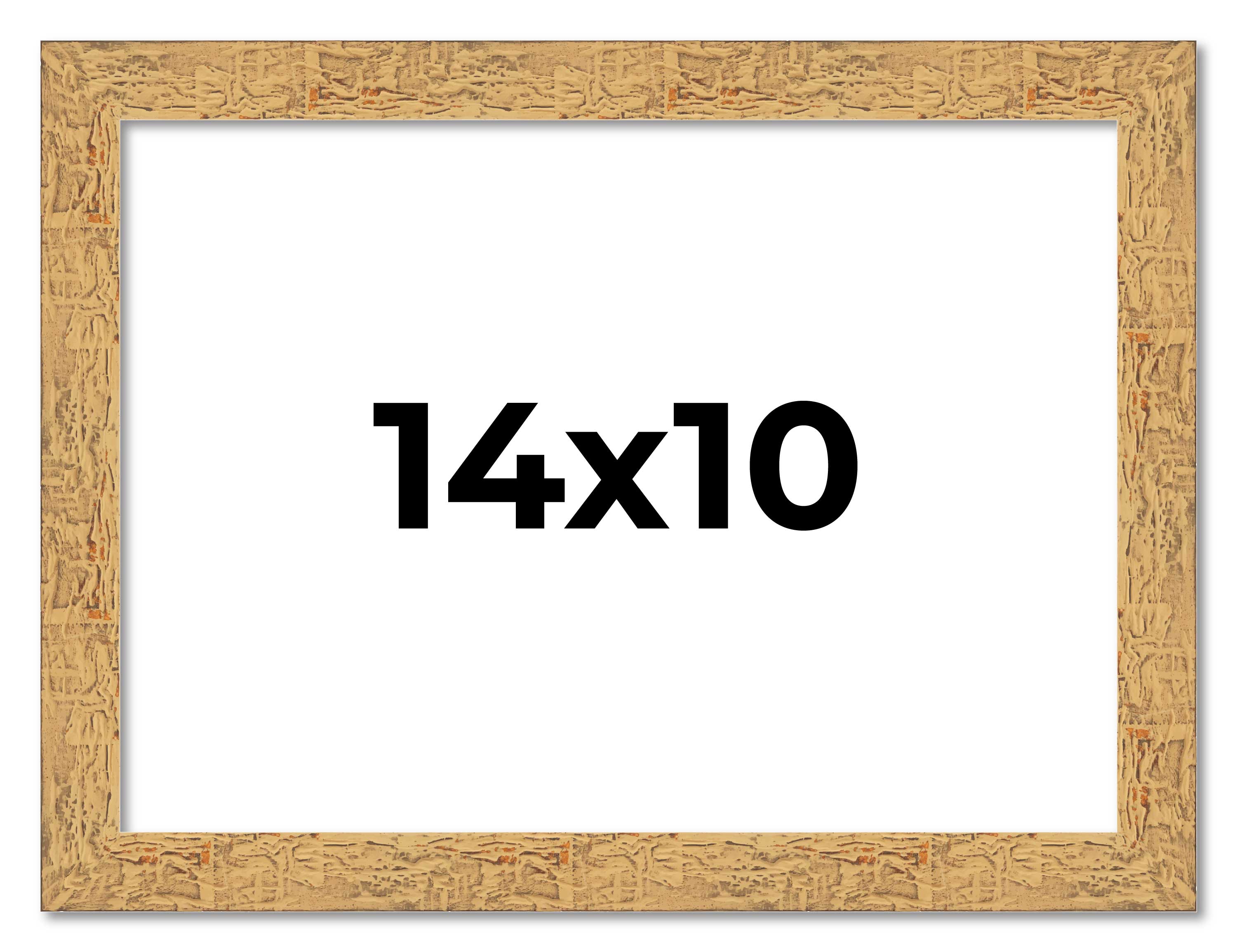 14x10 Frame Beige Real Wood Picture Frame Width 1.25 inches | Interior Frame Dep main product image