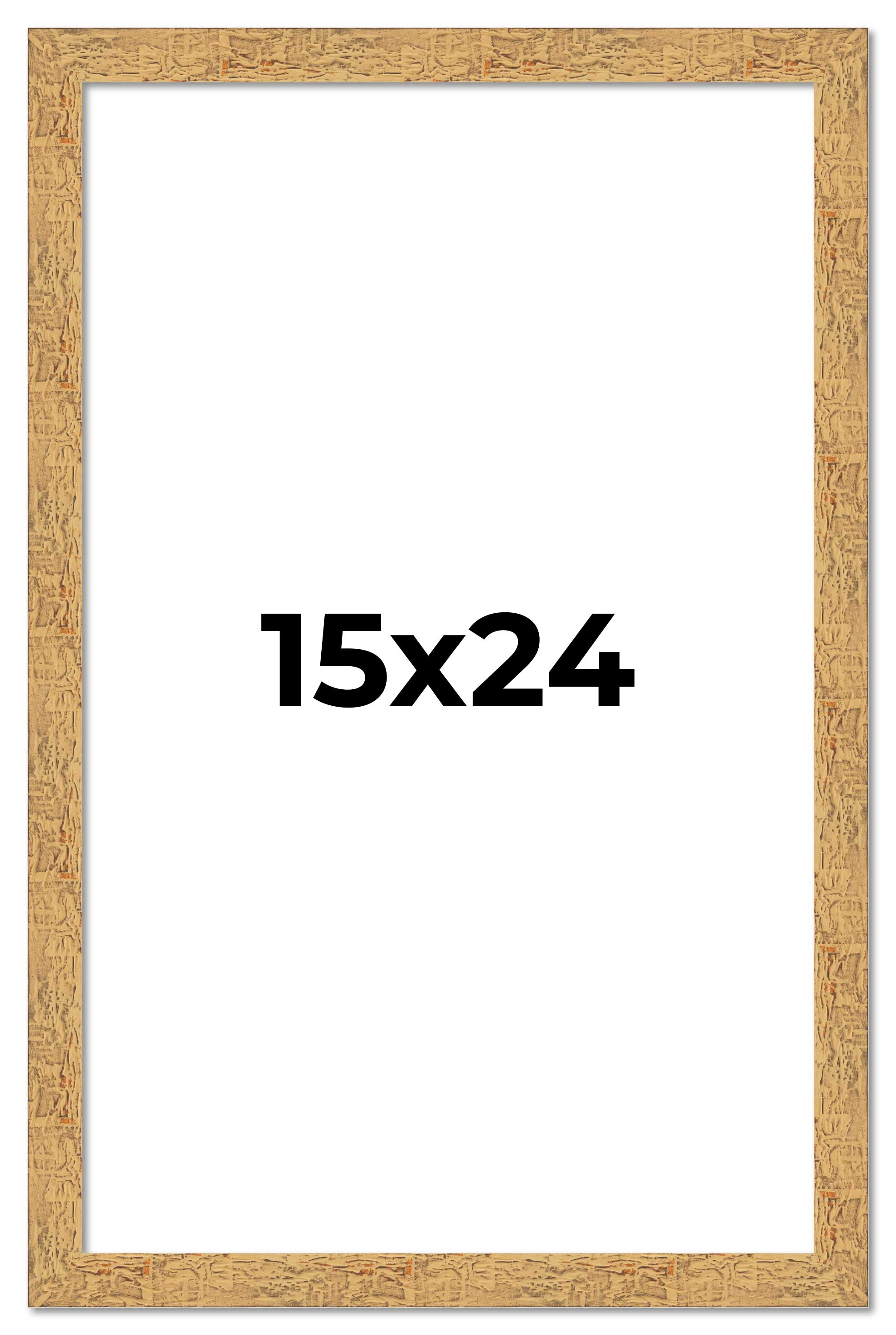 15×24 Frame Beige Real Wood Picture Frame Width 1.25 inches | Interior Frame Dep