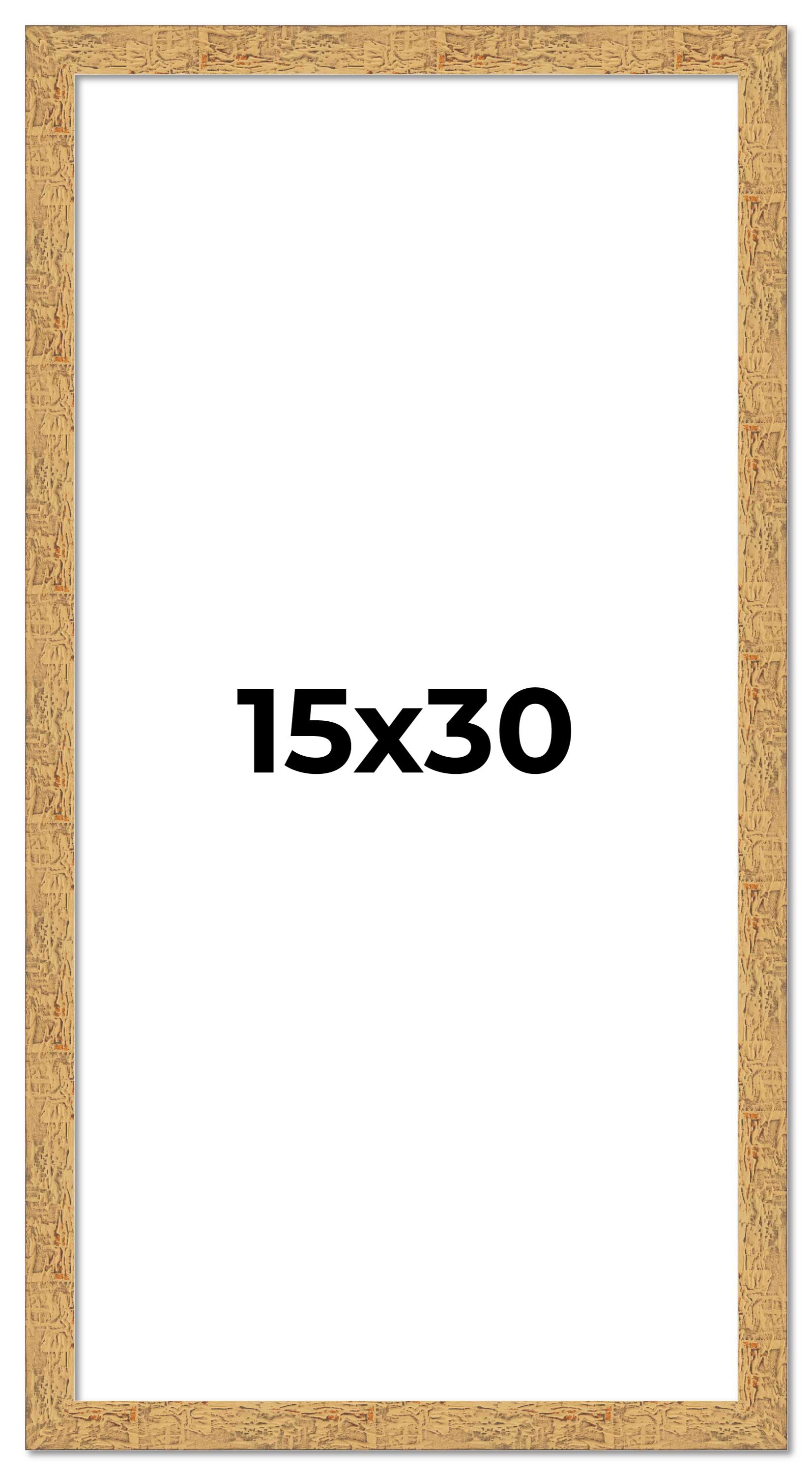 15x30 Frame Beige Real Wood Picture Frame Width 1.25 inches | Interior Frame Dep main product image