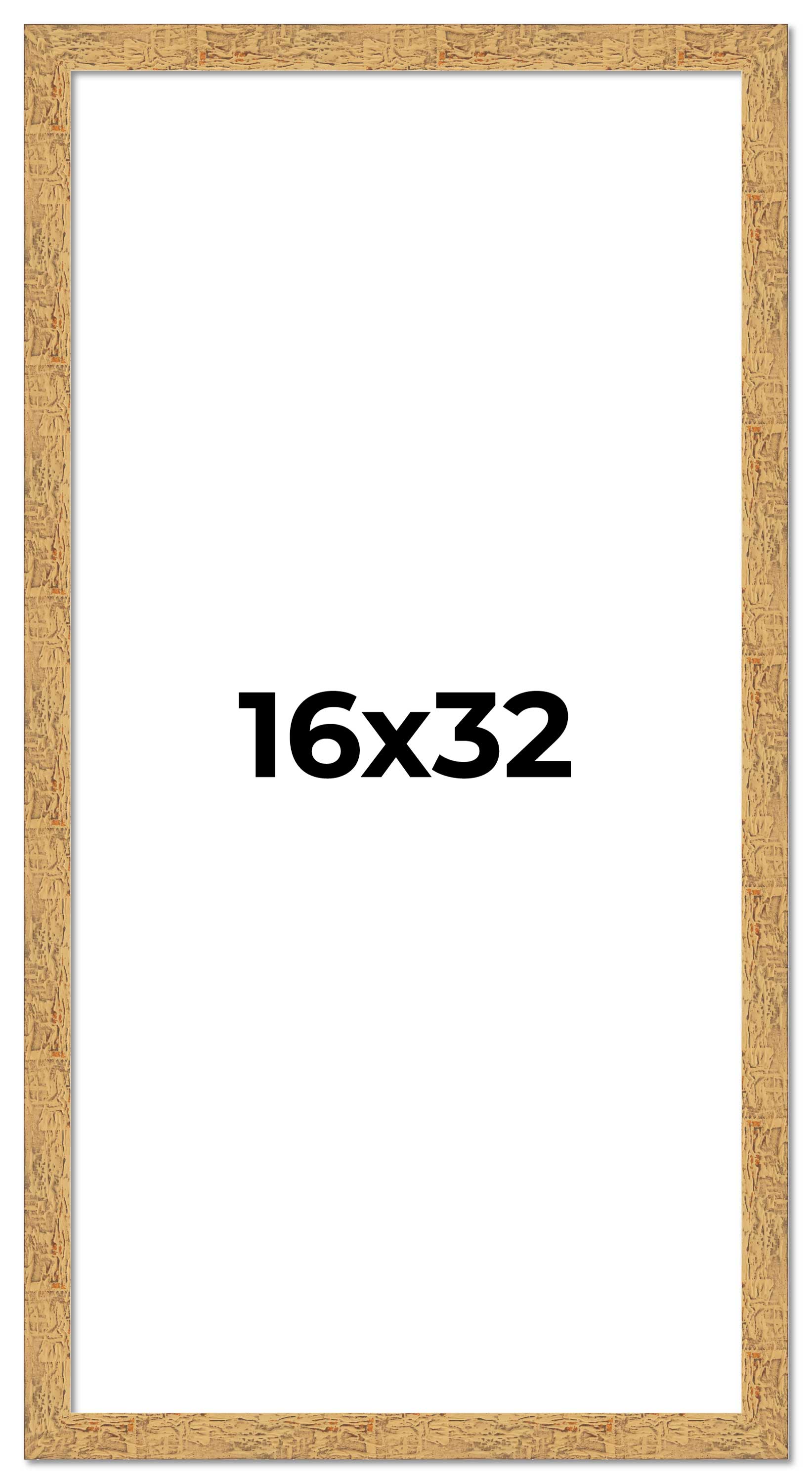 16x32 Frame Beige Real Wood Picture Frame Width 1.25 inches | Interior Frame Dep main product image