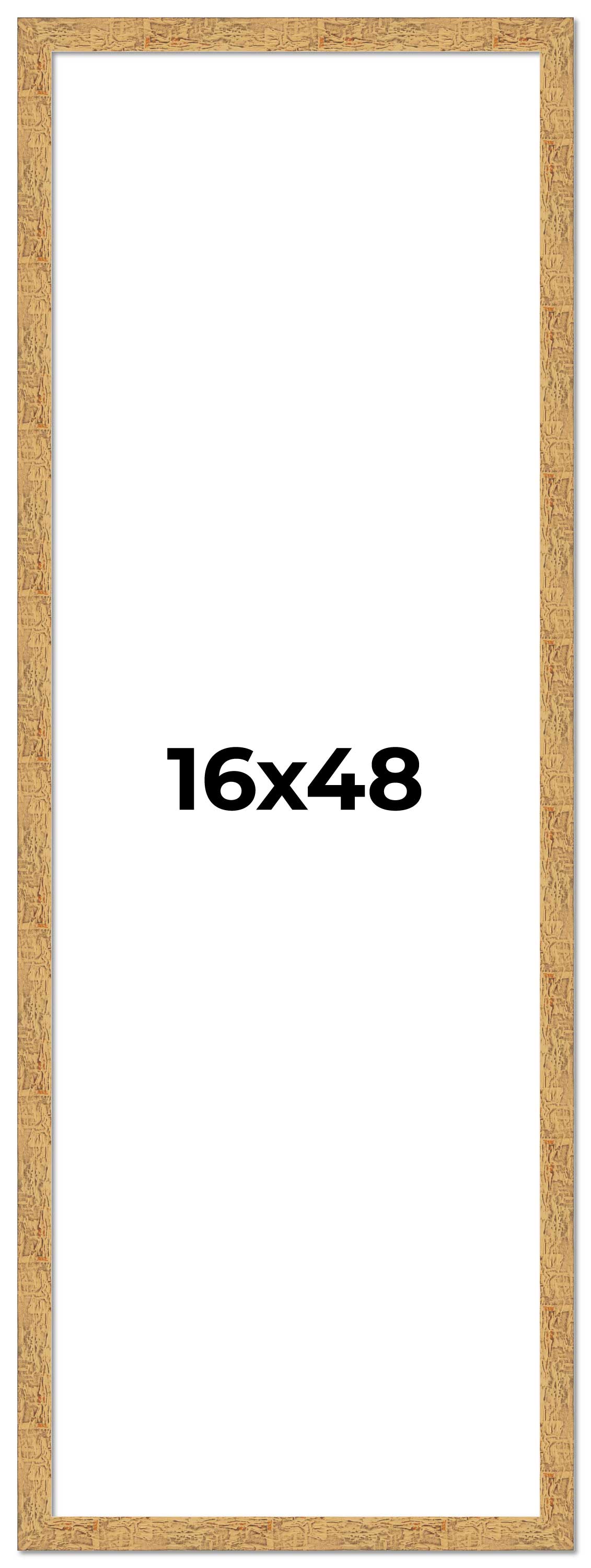 16x48 Frame Beige Real Wood Picture Frame Width 1.25 inches | Interior Frame Dep main product image