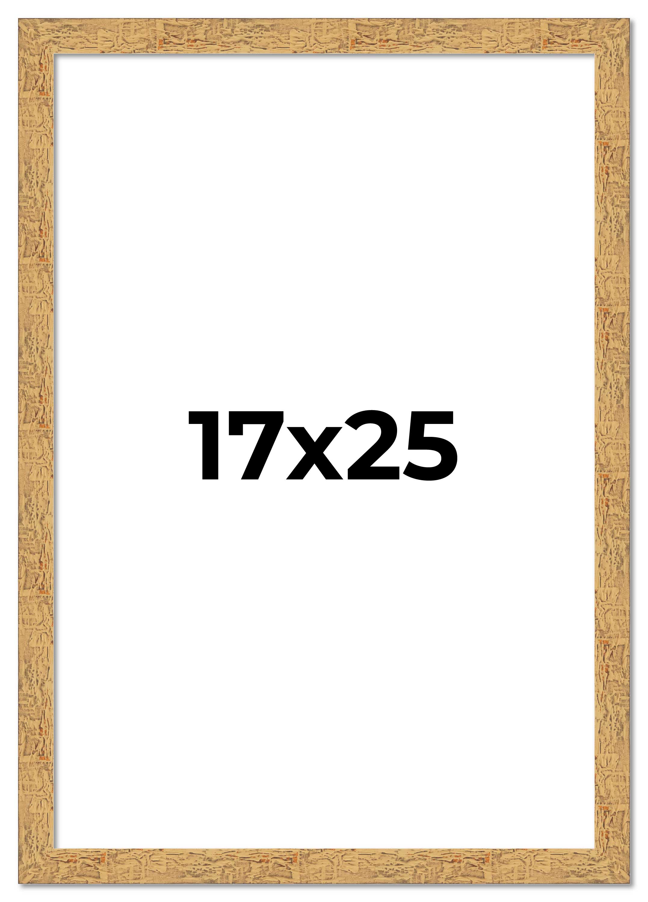 17×25 Frame Beige Real Wood Picture Frame Width 1.25 inches | Interior Frame Dep