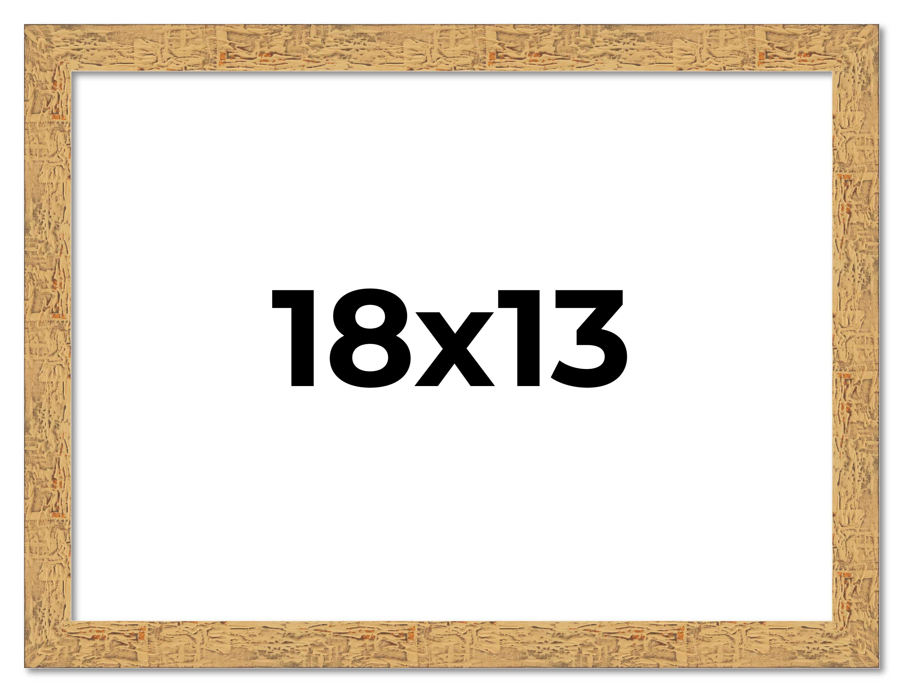 18x13 Frame Beige Real Wood Picture Frame Width 1.25 inches | Interior Frame Dep main product image