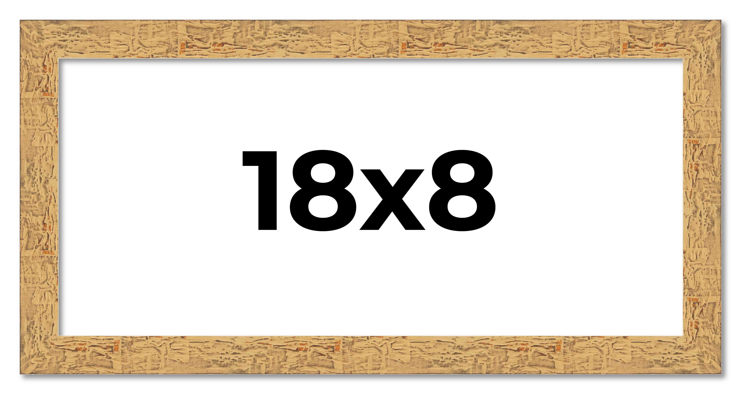 18x8 Frame Beige Real Wood Picture Frame Width 1.25 inches | Interior Frame Dept main product image