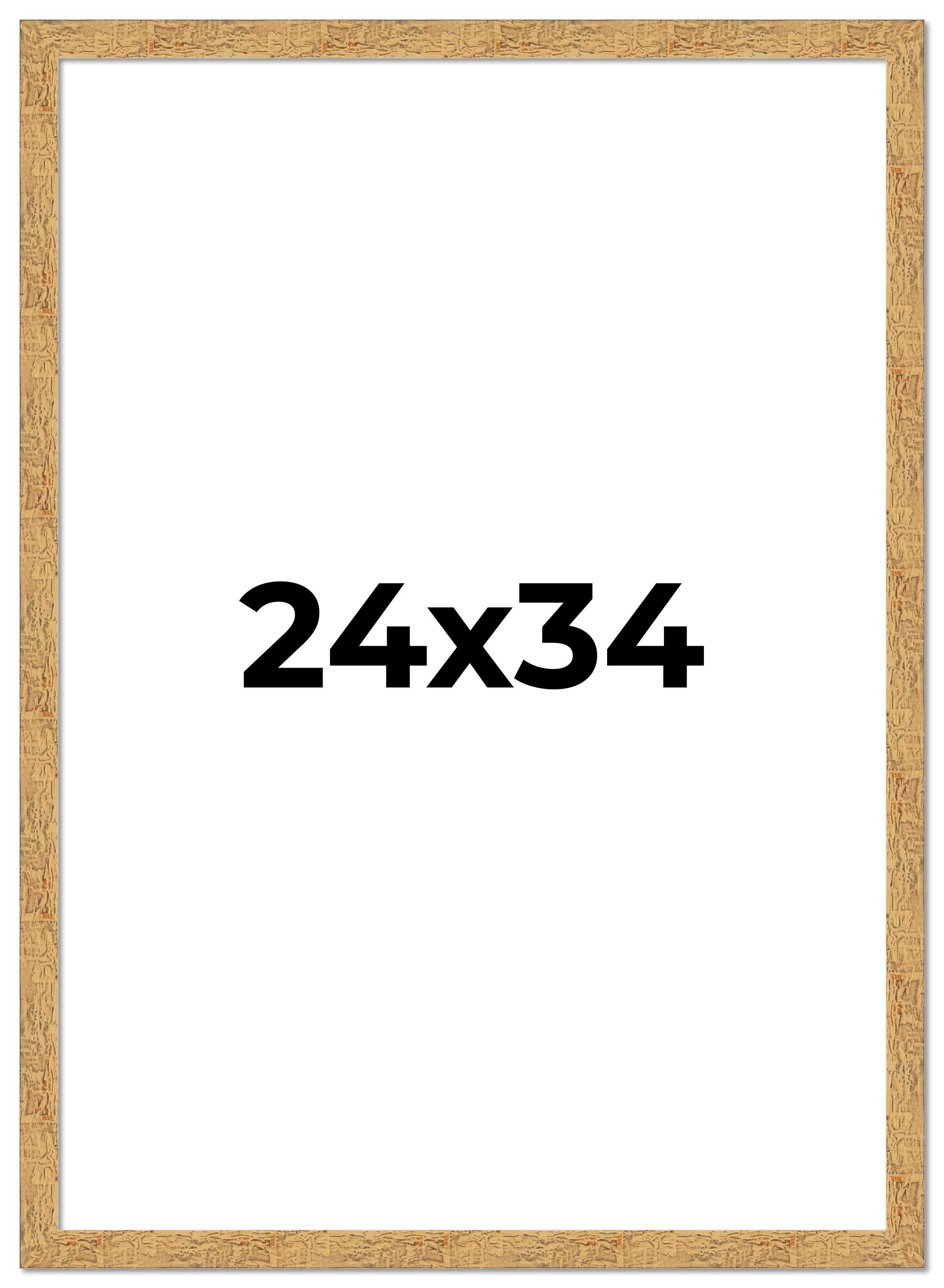 24x34 Frame Beige Real Wood Picture Frame Width 1.25 inches | Interior Frame Dep main product image