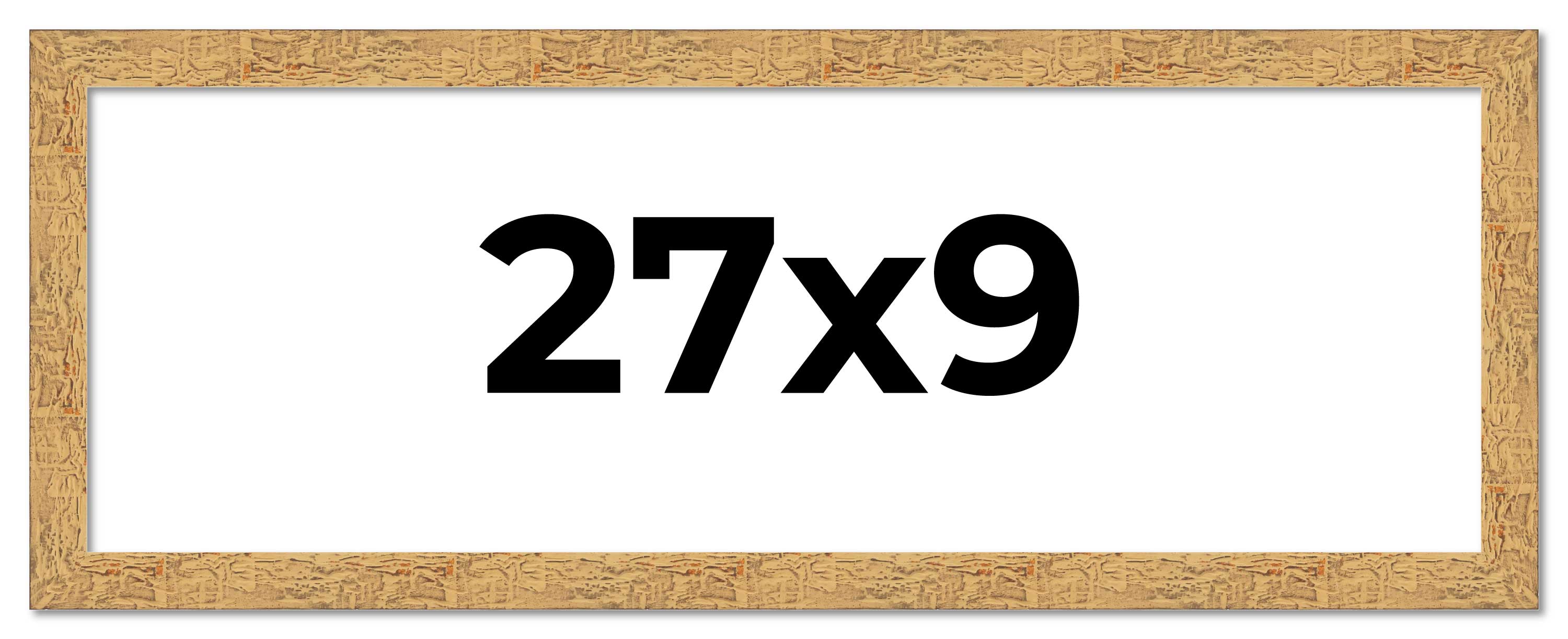 27x9 Frame Beige Real Wood Picture Frame Width 1.25 inches | Interior Frame Dept main product image