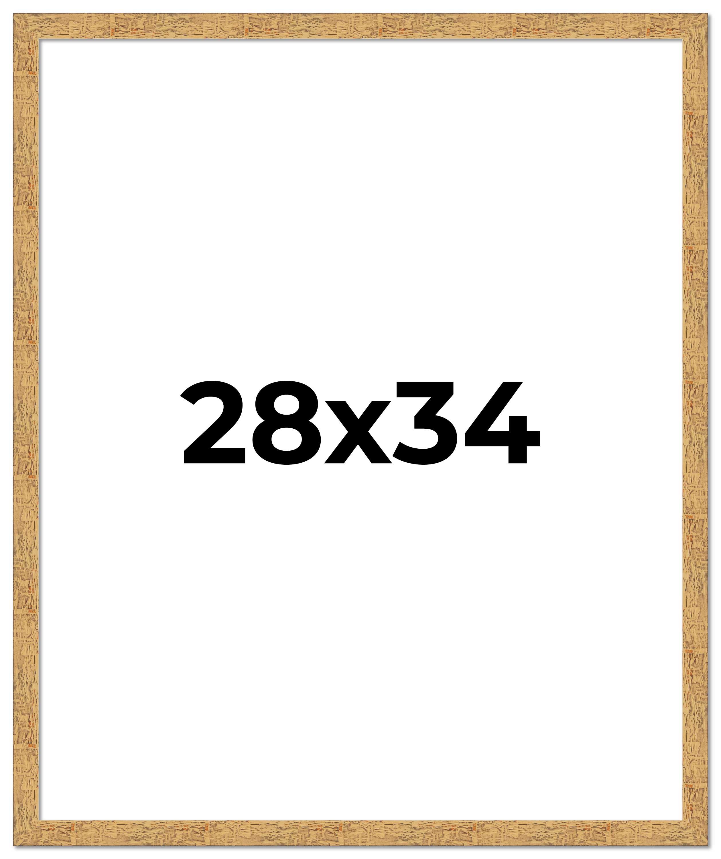 28x34 Frame Beige Real Wood Picture Frame Width 1.25 inches | Interior Frame Dep main product image