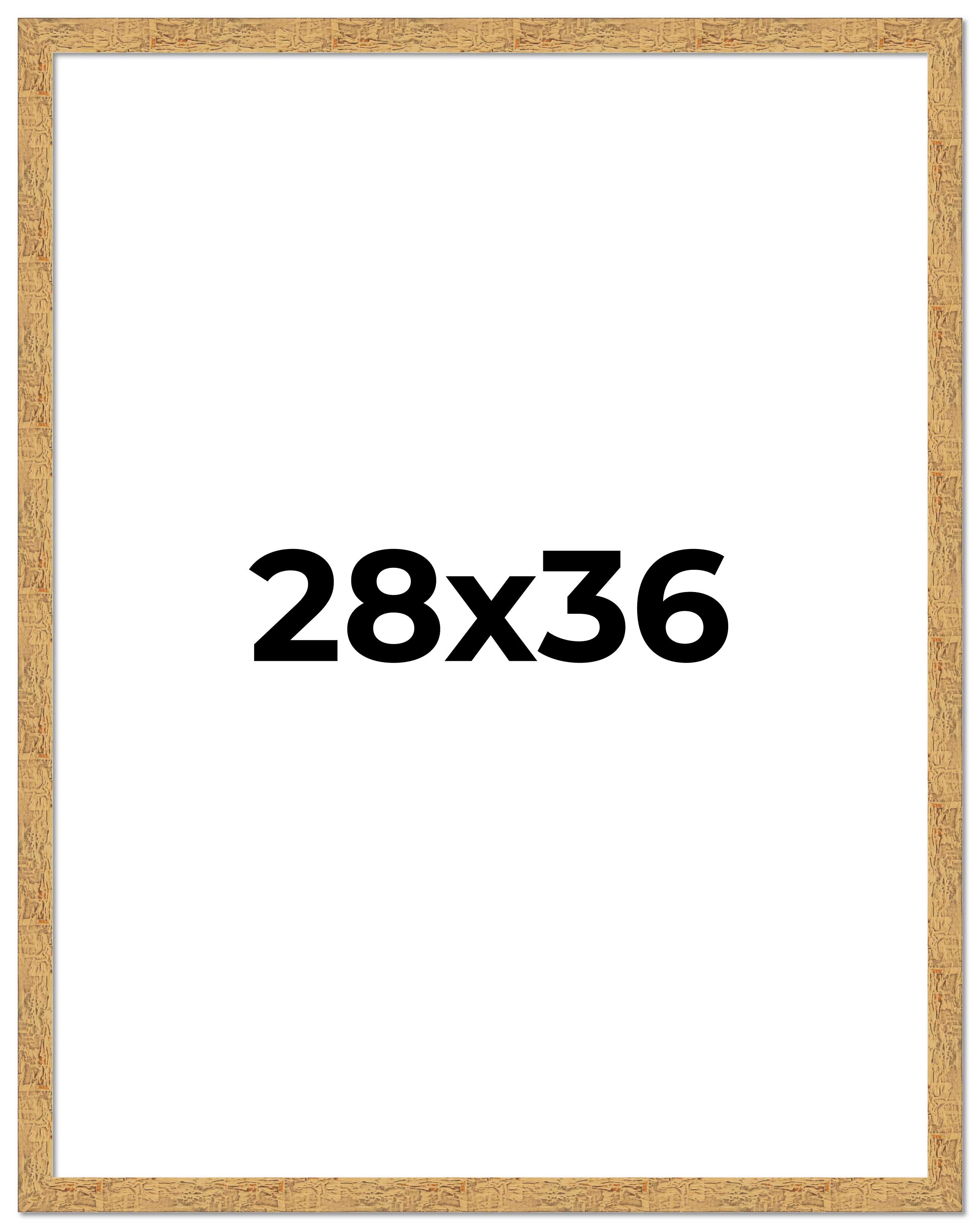 28x36 Frame Beige Real Wood Picture Frame Width 1.25 inches | Interior Frame Dep main product image