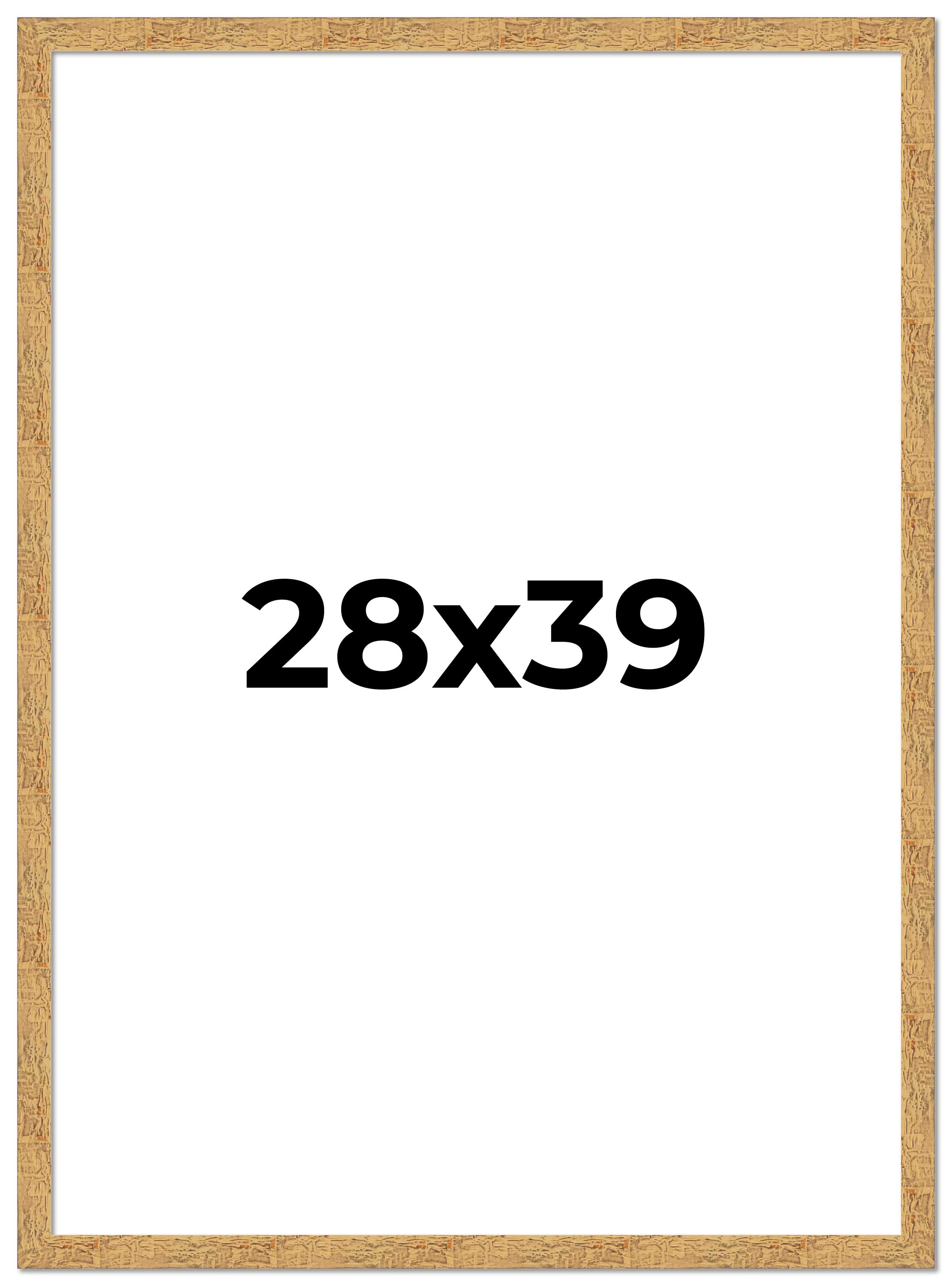 28×39 Frame Beige Real Wood Picture Frame Width 1.25 inches | Interior Frame Dep