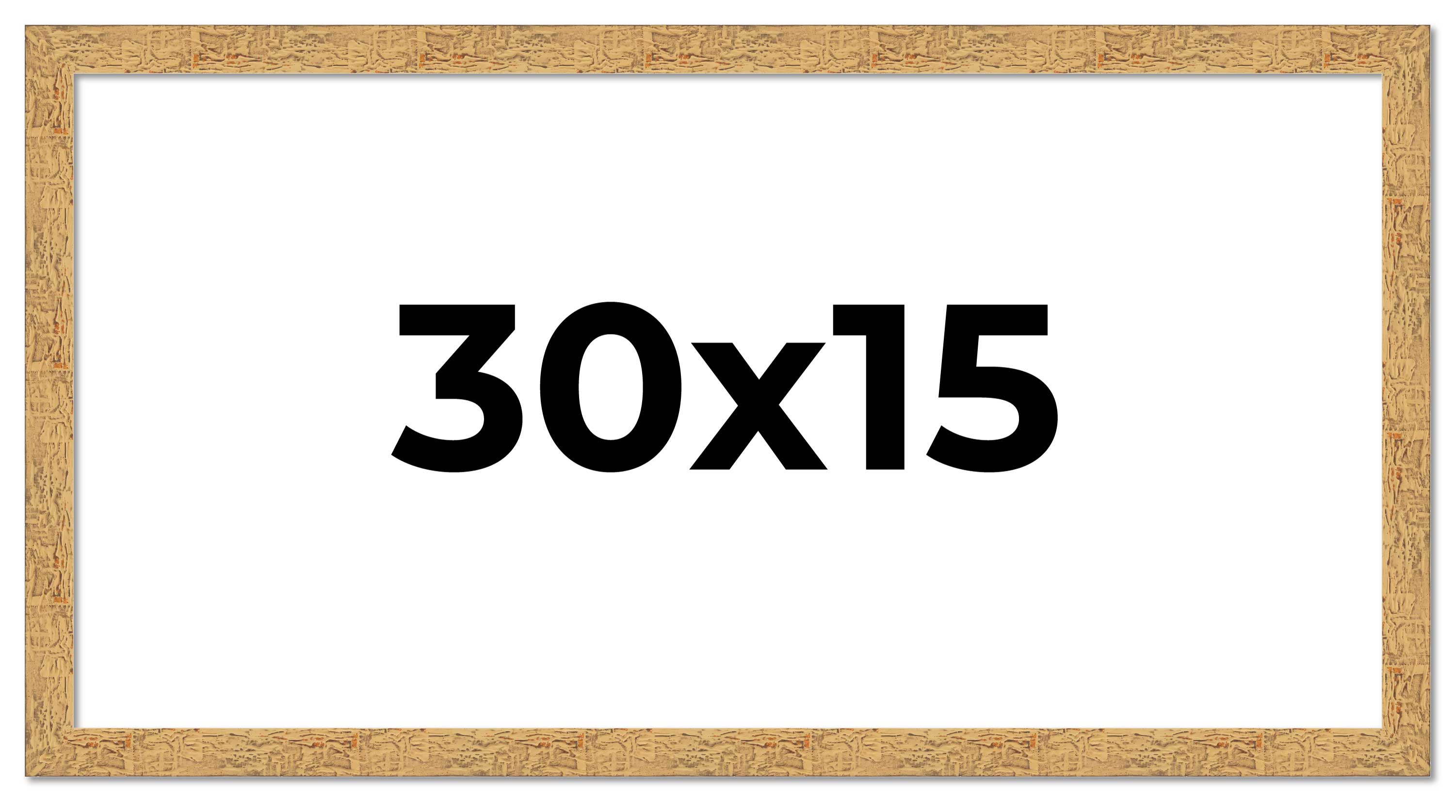 30x15 Frame Beige Real Wood Picture Frame Width 1.25 inches | Interior Frame Dep main product image