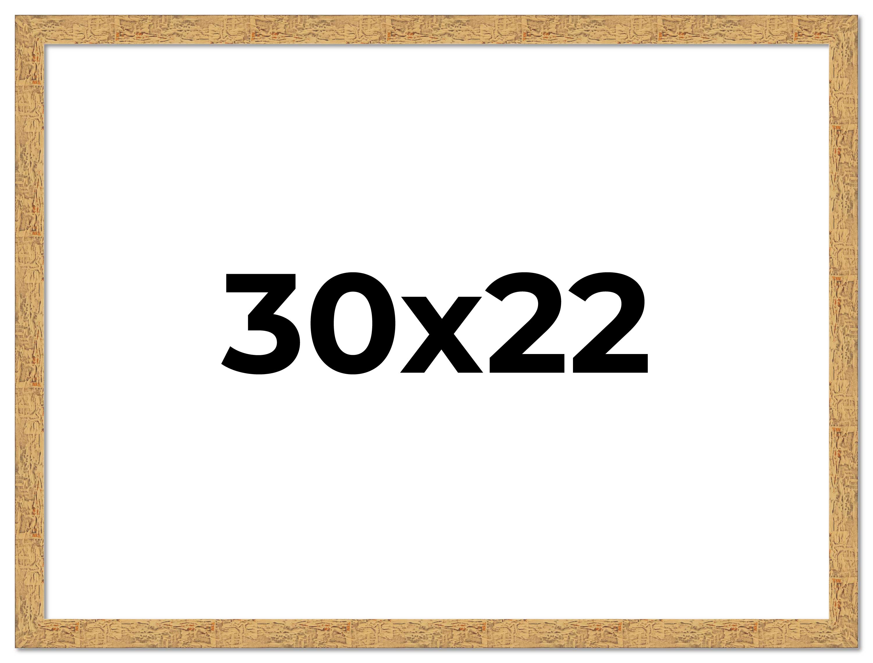 30x22 Frame Beige Real Wood Picture Frame Width 1.25 inches | Interior Frame Dep main product image