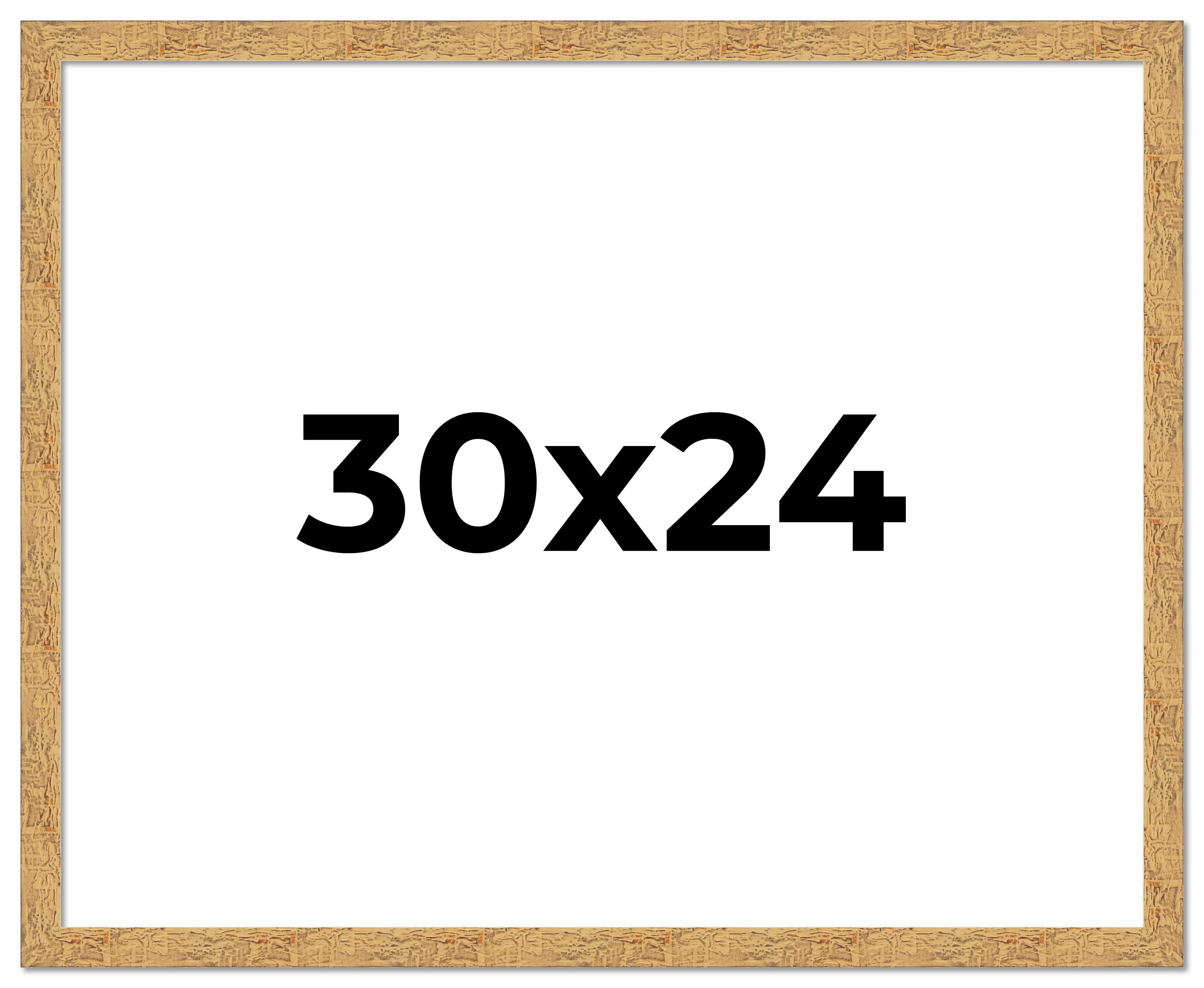 30x24 Frame Beige Real Wood Picture Frame Width 1.25 inches | Interior Frame Dep main product image