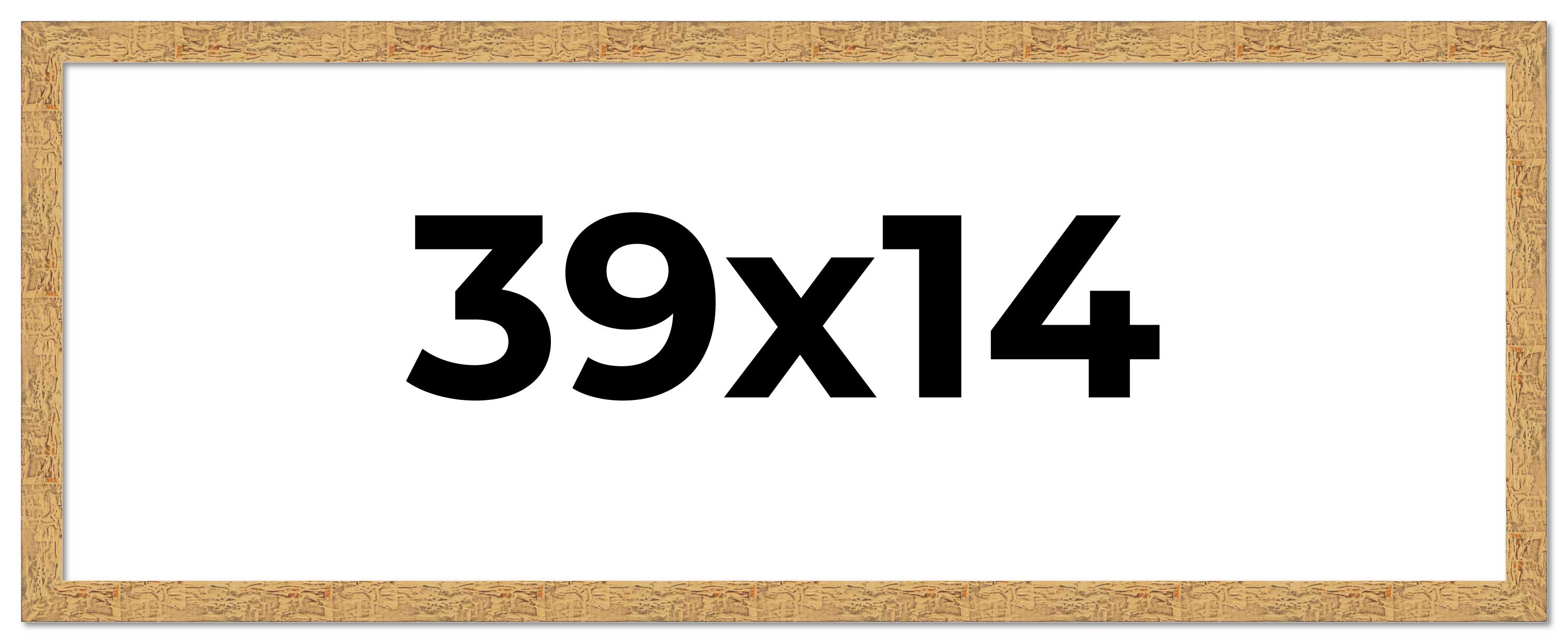 39×14 Frame Beige Real Wood Picture Frame Width 1.25 inches | Interior Frame Dep
