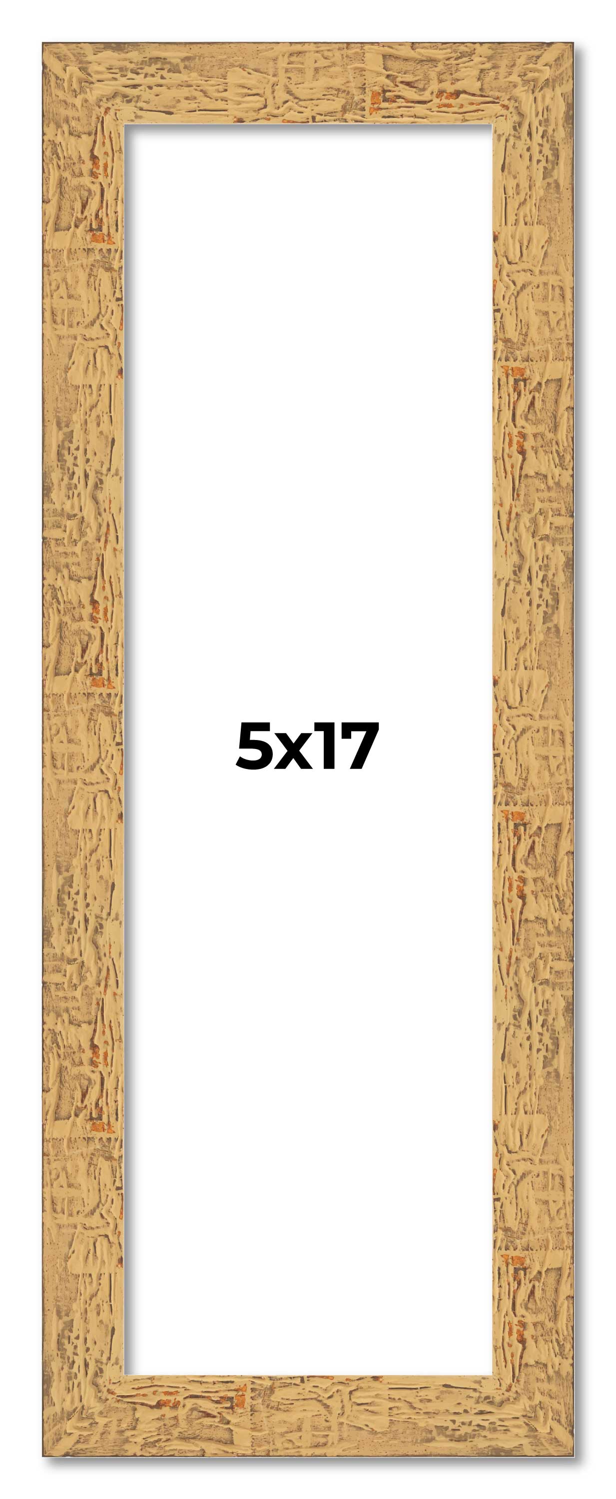 5x17 In Frame Beige Real Wood Picture Frame Width 1.25 inches | Interior Frame D main product image