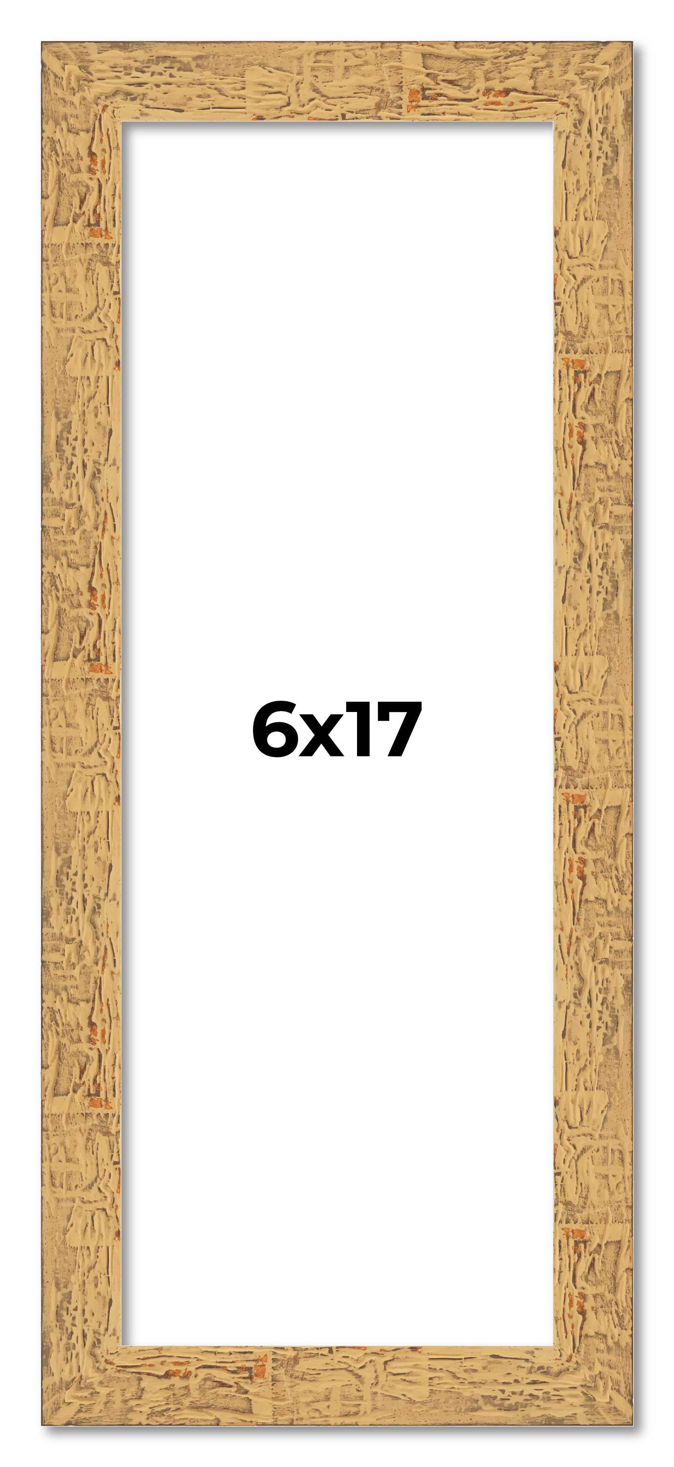 Marco 6x17 Beige Madera Real Marco Ancho 1,25 pulgadas | Departamento Marco Interior