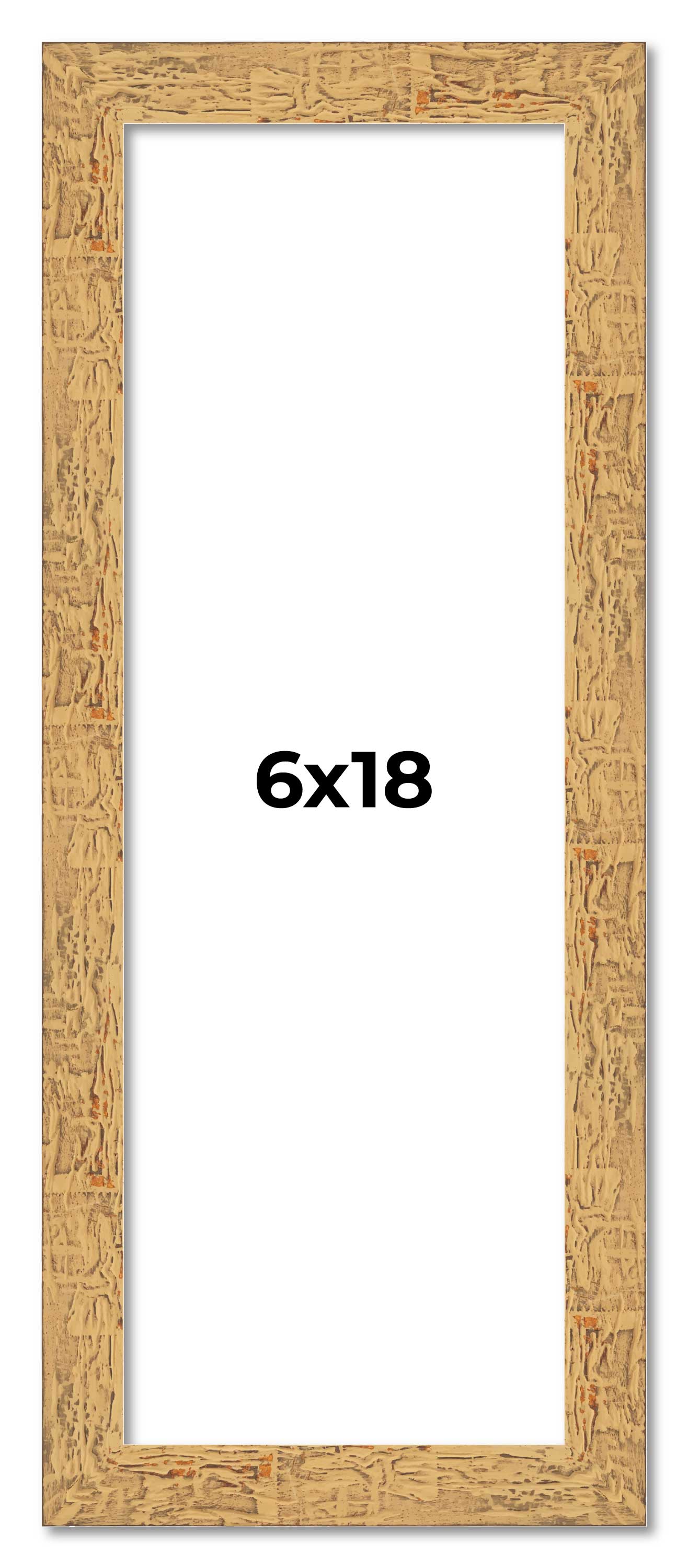 6x18 Frame Beige Real Wood Picture Frame Width 1.25 inches | Interior Frame Dept main product image