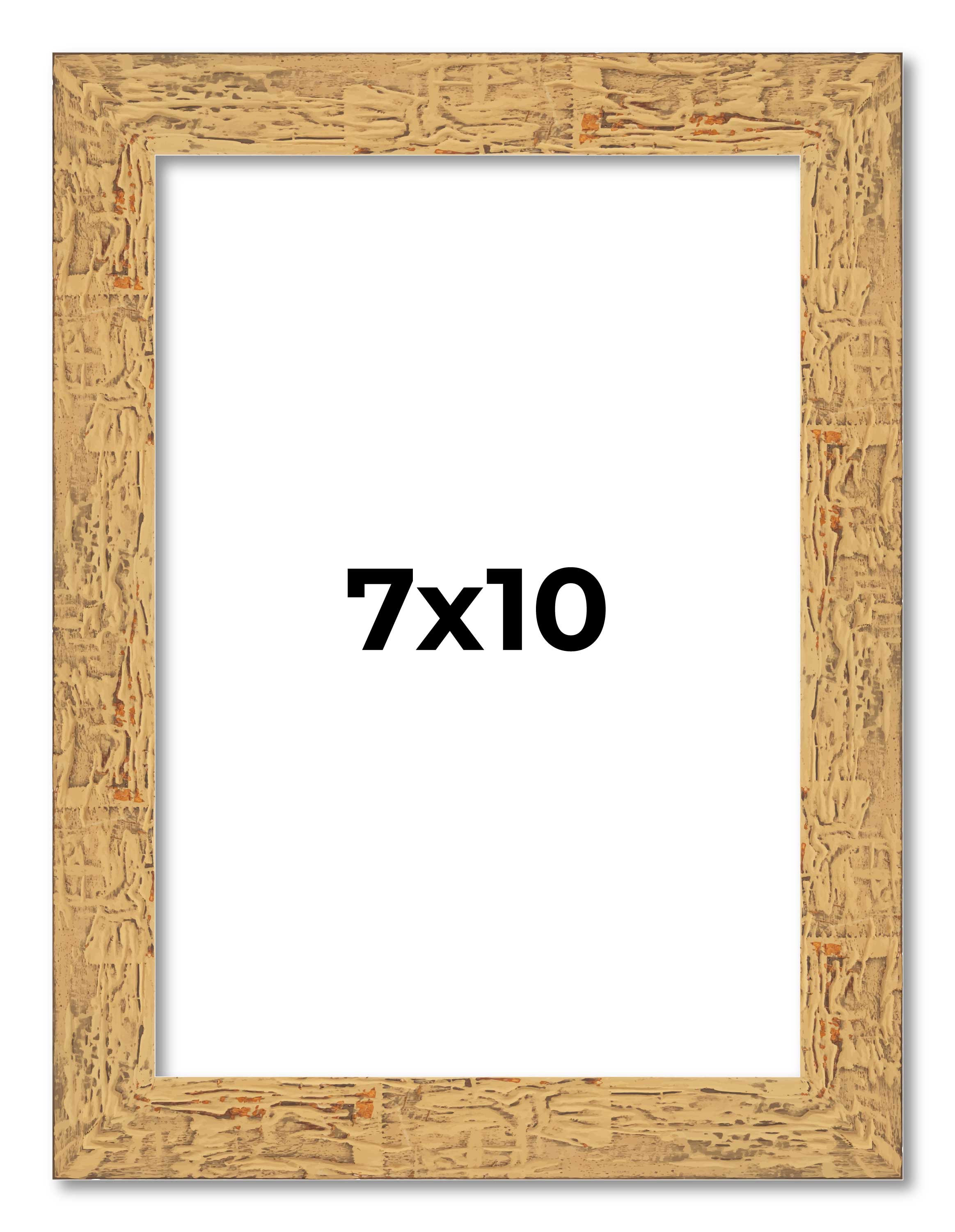 7x10 Frame Beige Real Wood Picture Frame Width 1.25 inches | Interior Frame Dept main product image