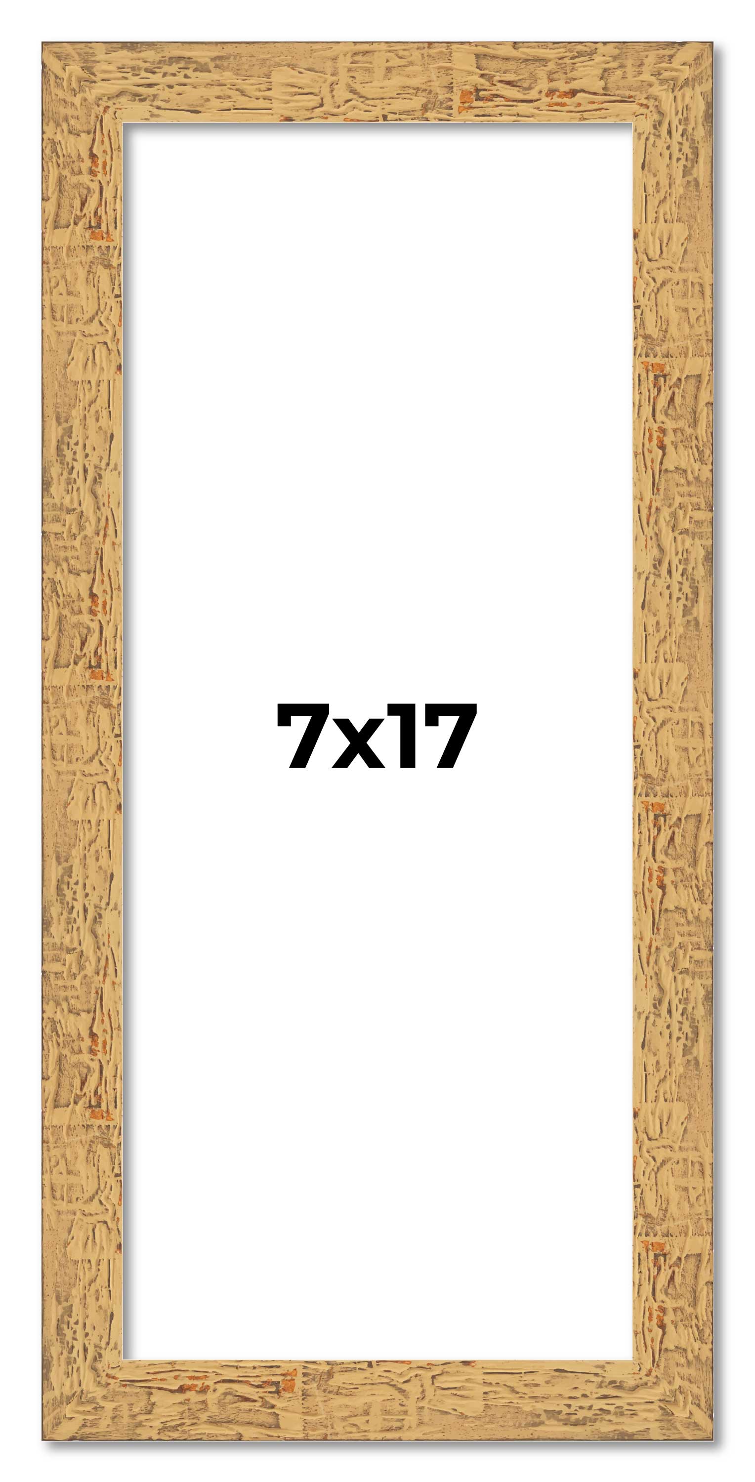 7x17 Frame Beige Real Wood Picture Frame Width 1.25 inches | Interior Frame Dept main product image