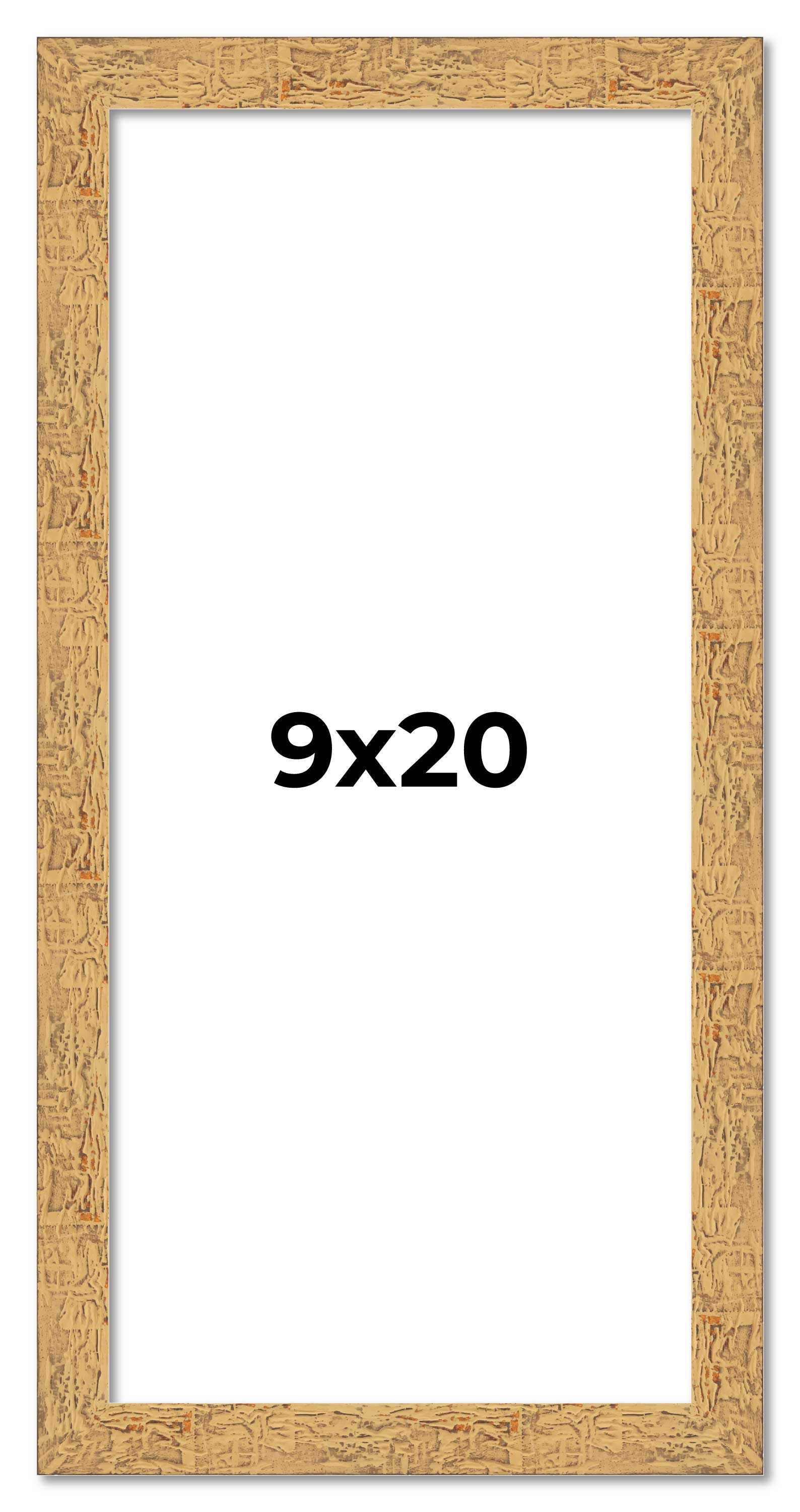 9x20 Frame Beige Real Wood Picture Frame Width 1.25 inches | Interior Frame Dept main product image