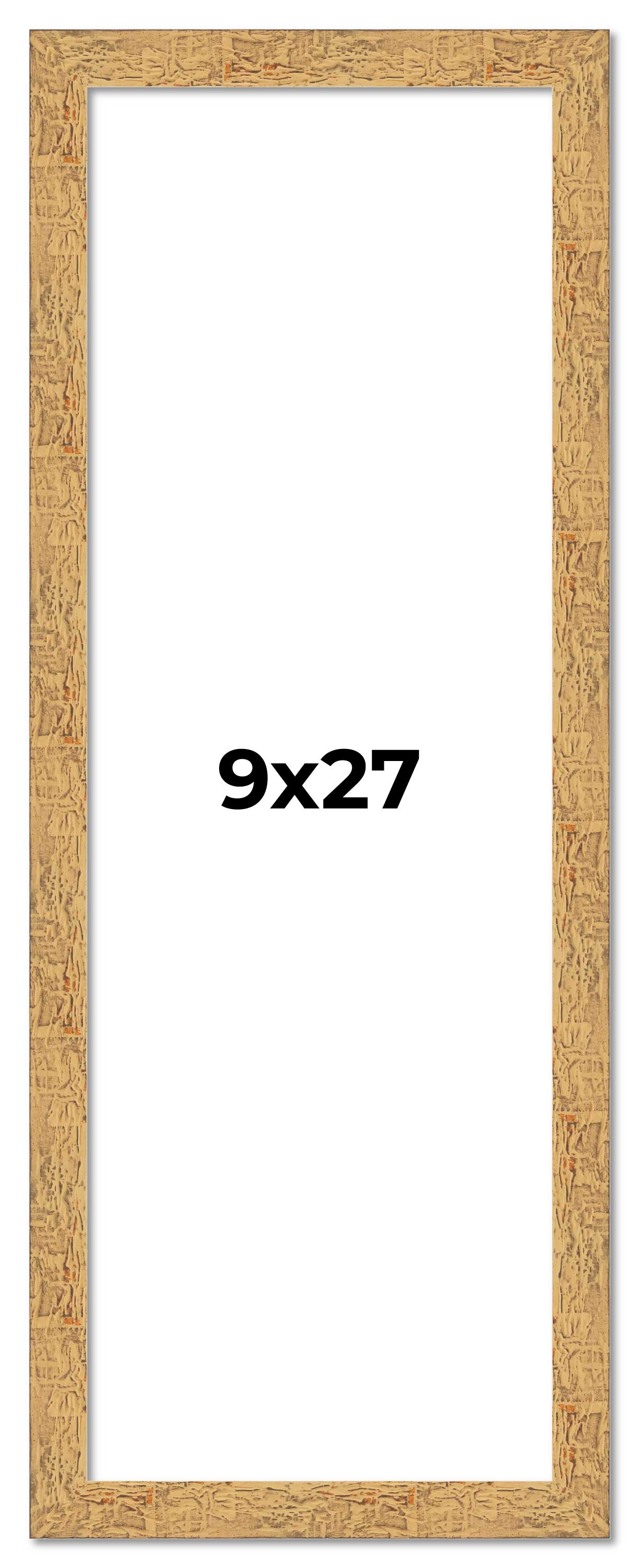 9x27 Frame Beige Real Wood Picture Frame Width 1.25 inches | Interior Frame Dept main product image