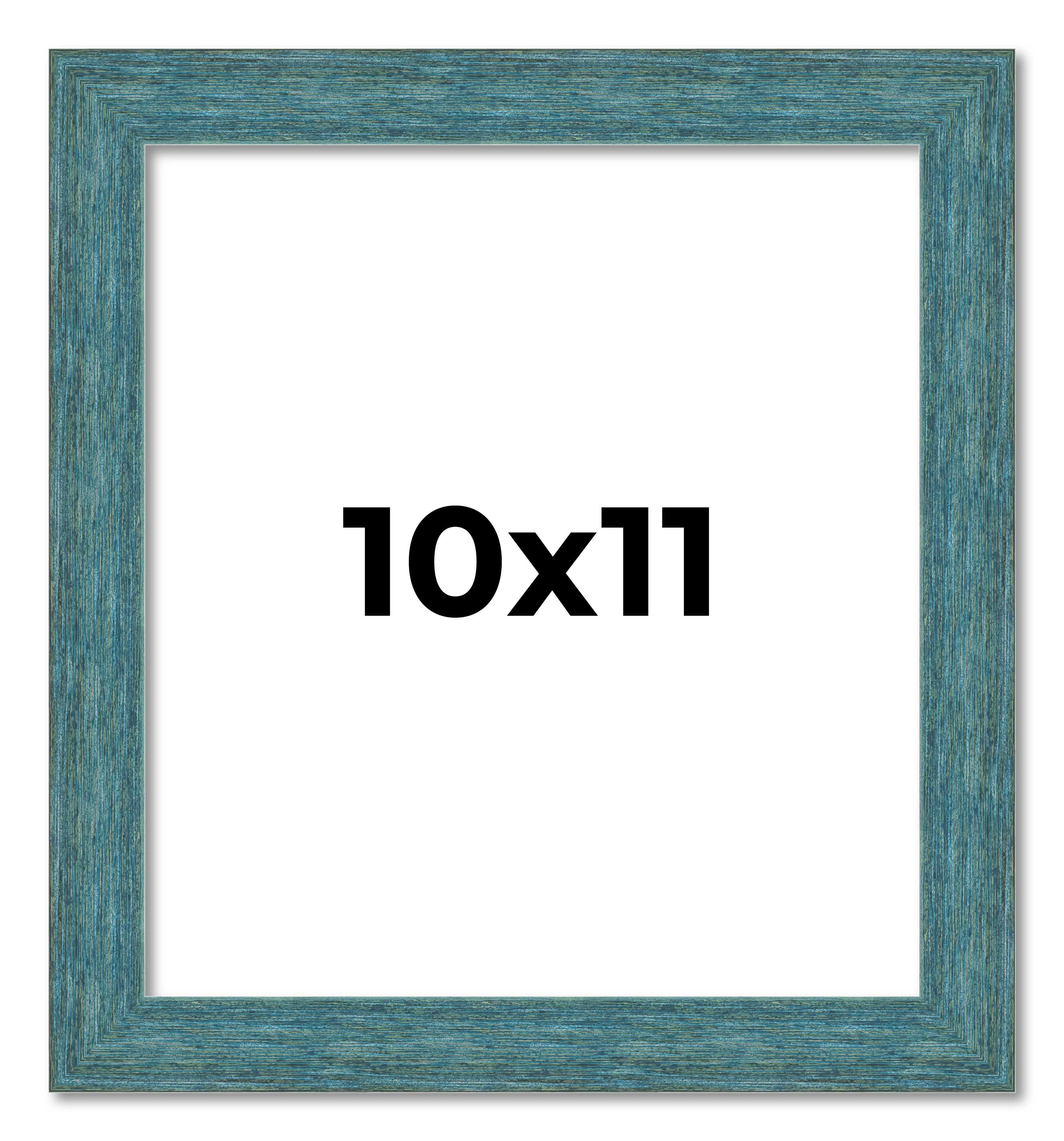 10×11 Frame Blue Rustic Barnwood Solid Wood Picture Frame Width 1.25 Inches | In