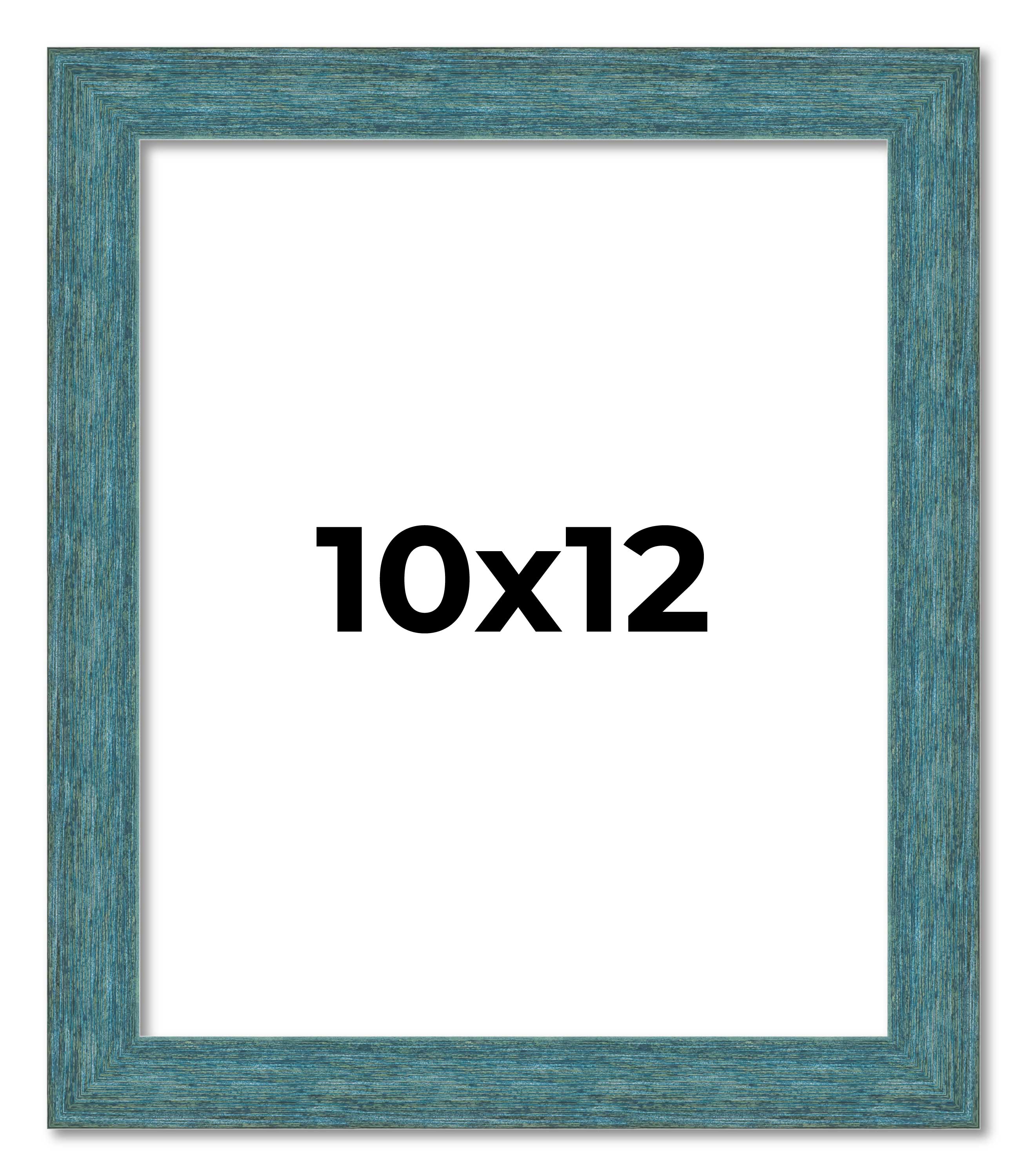 10×12 Frame Blue Rustic Barnwood Solid Wood Picture Frame Width 1.25 Inches | In