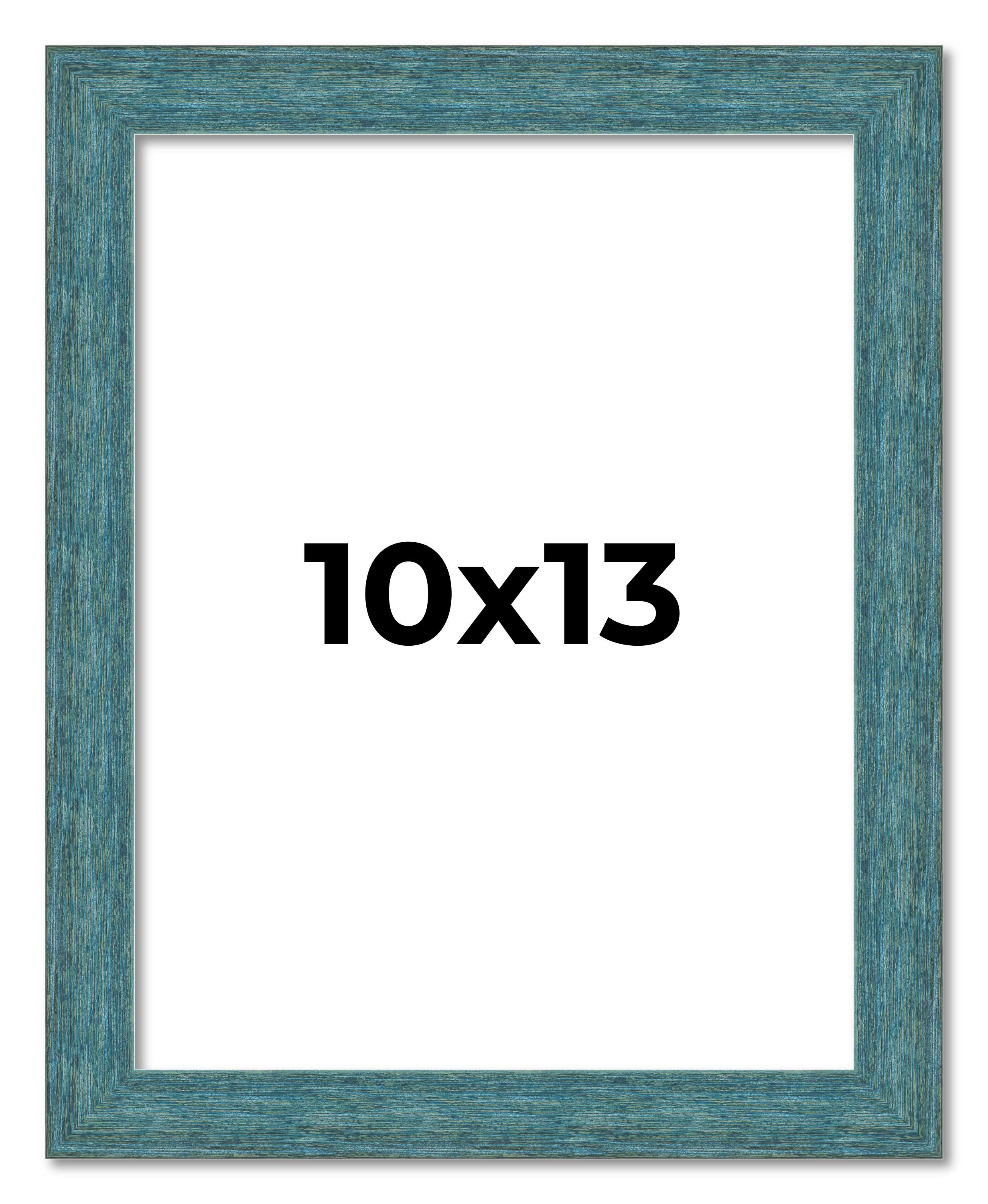 10x13 Frame Blue Rustic Barnwood Solid Wood Picture Frame Width 1.25 Inches | In - Picture 1 of 9